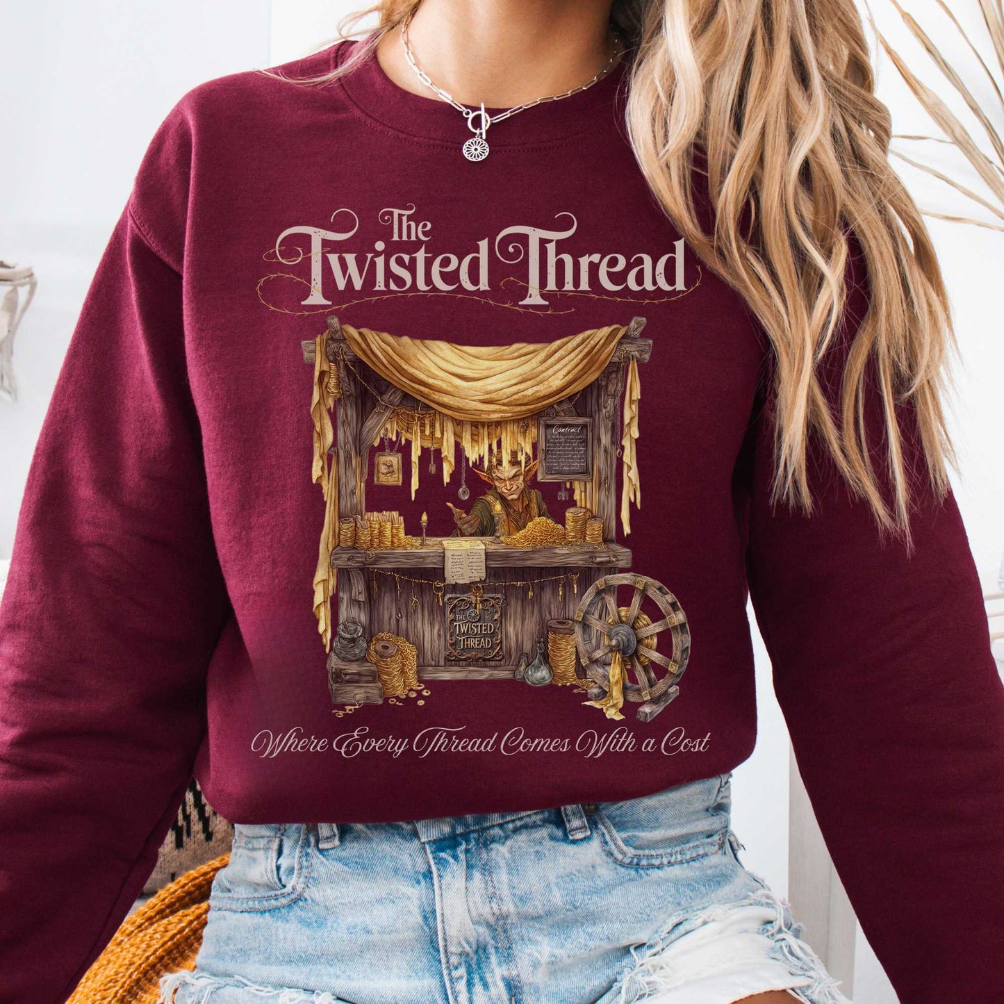 Sweatshirt Maroon / S The Twisted Thread Fairytale Sweatshirt The Mystic Eden
