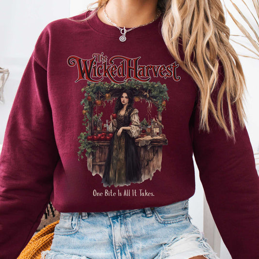 Sweatshirt Maroon / S The Wicked Harvest Fairytale Sweatshirt The Mystic Eden