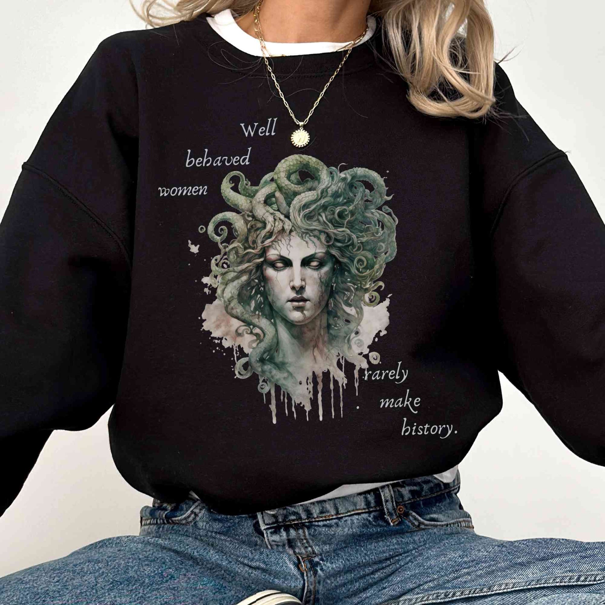 Sweatshirt Medusa Greek Mythology Sweatshirt The Mystic Eden