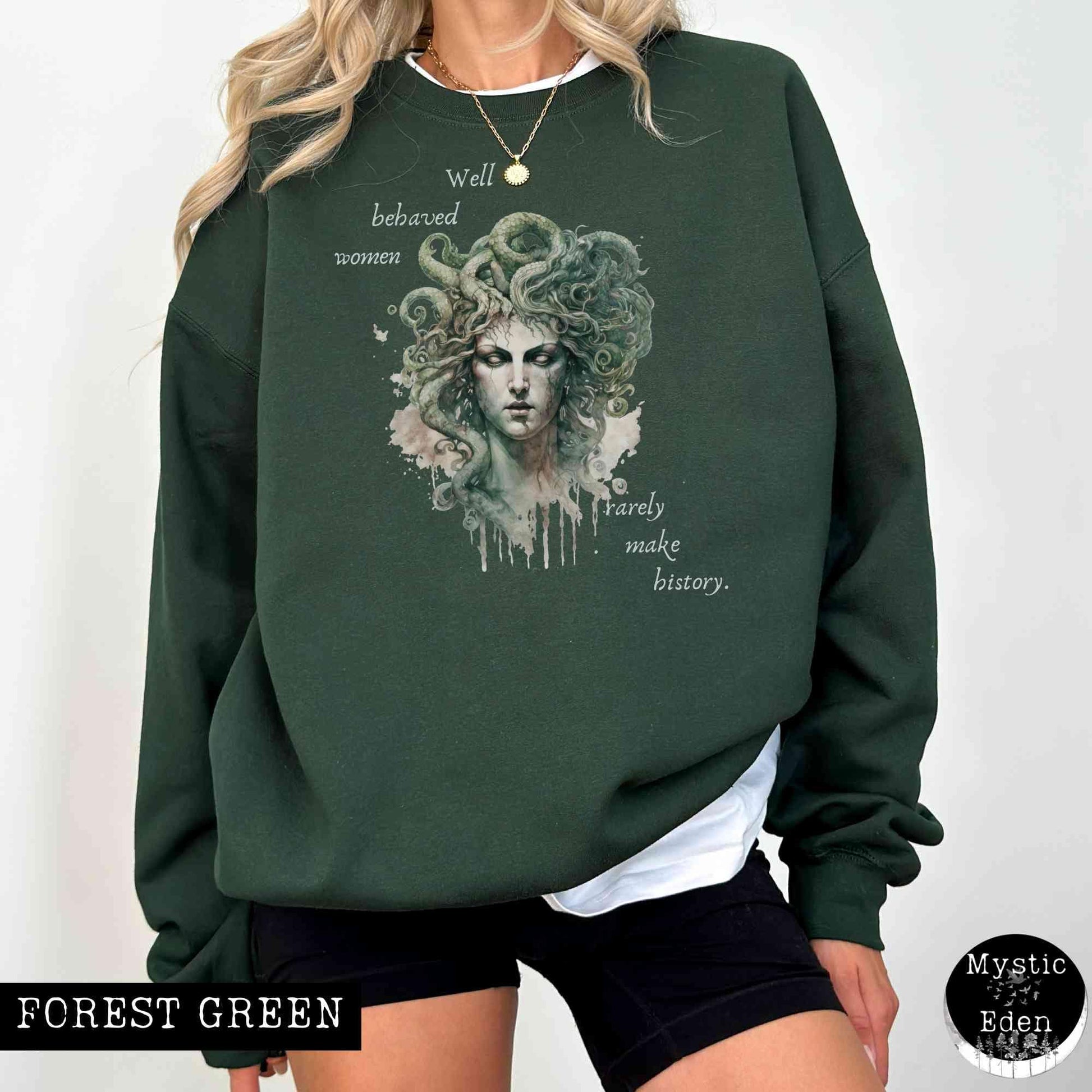 Sweatshirt Medusa Greek Mythology Sweatshirt The Mystic Eden