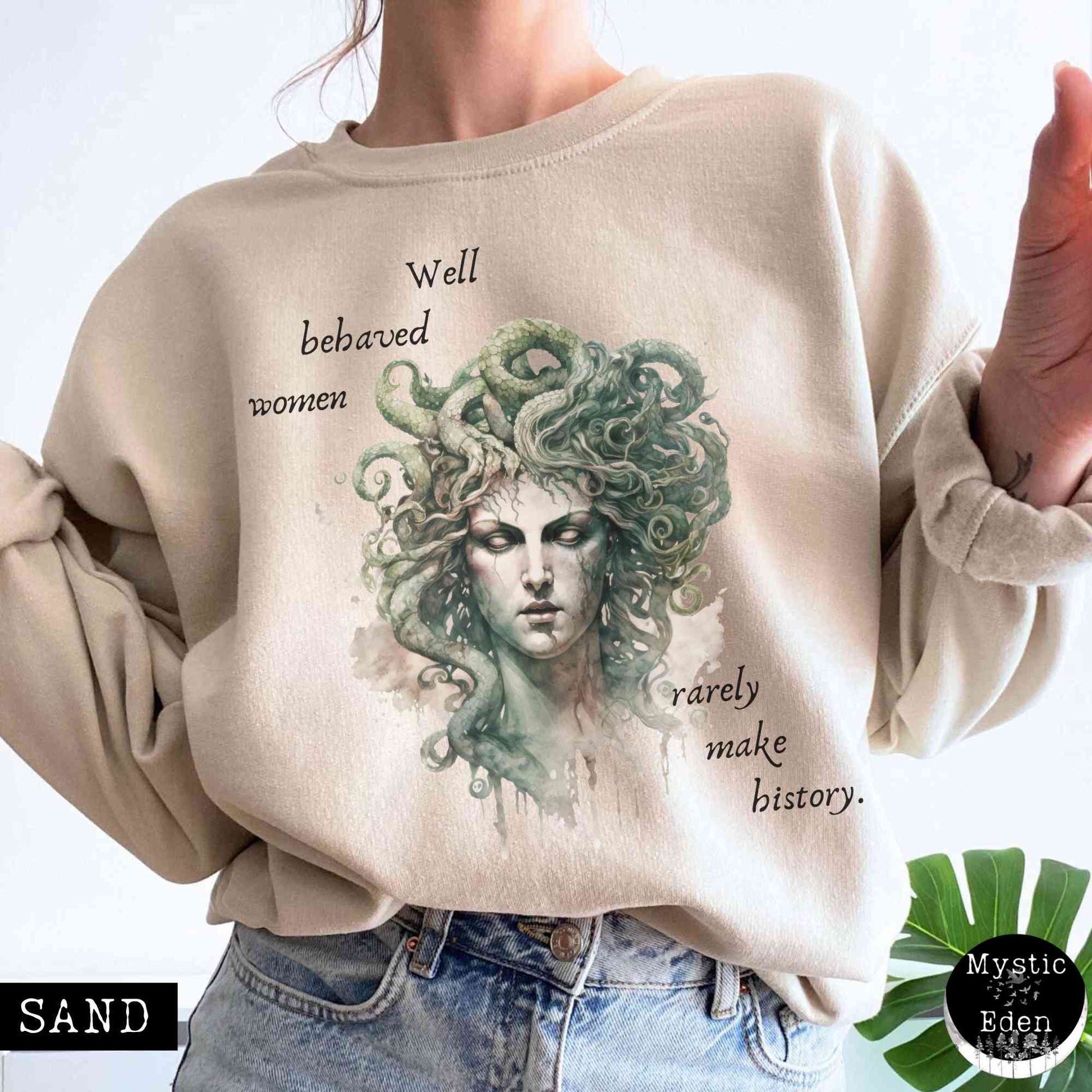 Sweatshirt Medusa Greek Mythology Sweatshirt The Mystic Eden