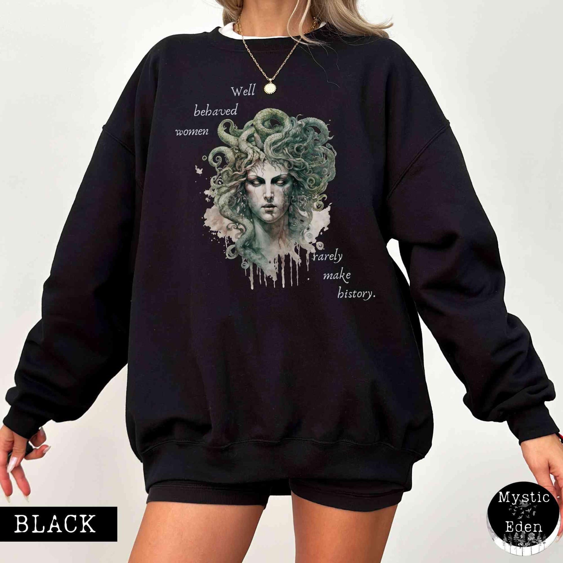 Sweatshirt Medusa Greek Mythology Sweatshirt The Mystic Eden