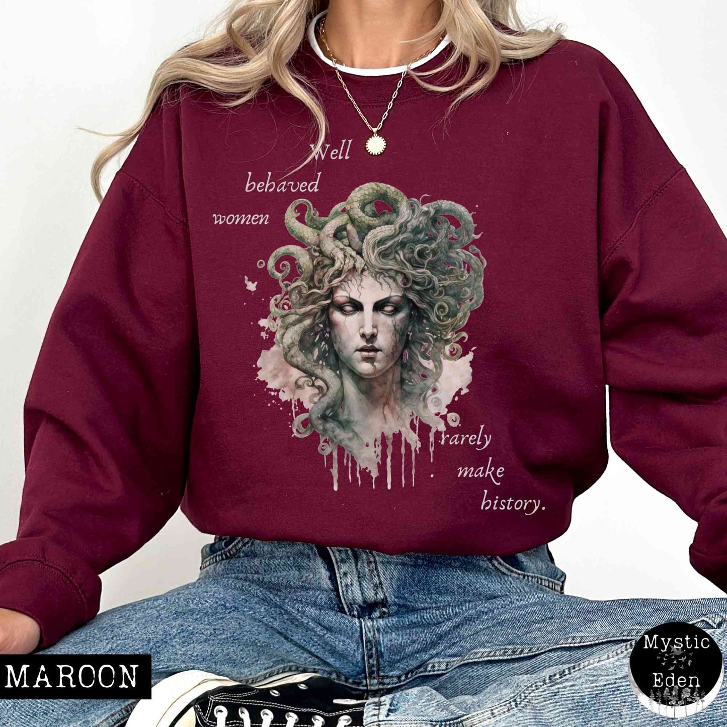 Sweatshirt Medusa Greek Mythology Sweatshirt The Mystic Eden