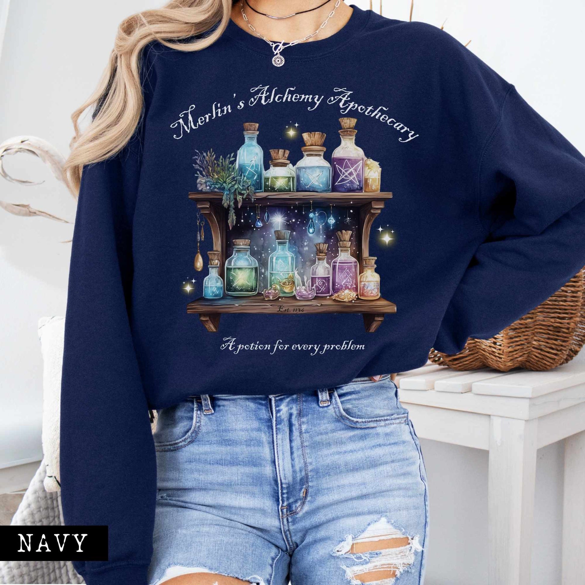 Sweatshirt Merlin's Alchemy Apothecary Sweatshirt The Mystic Eden