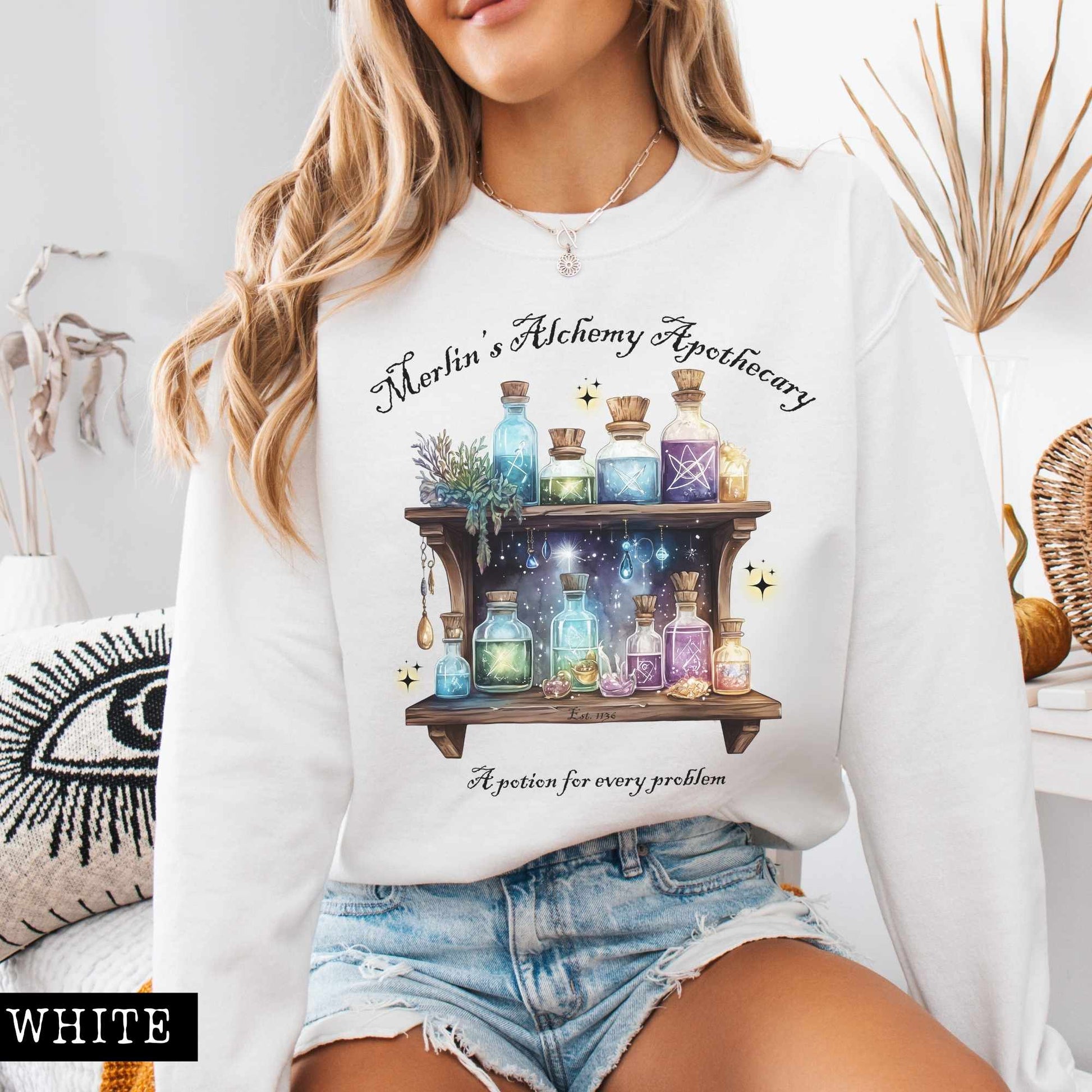 Sweatshirt Merlin's Alchemy Apothecary Sweatshirt The Mystic Eden