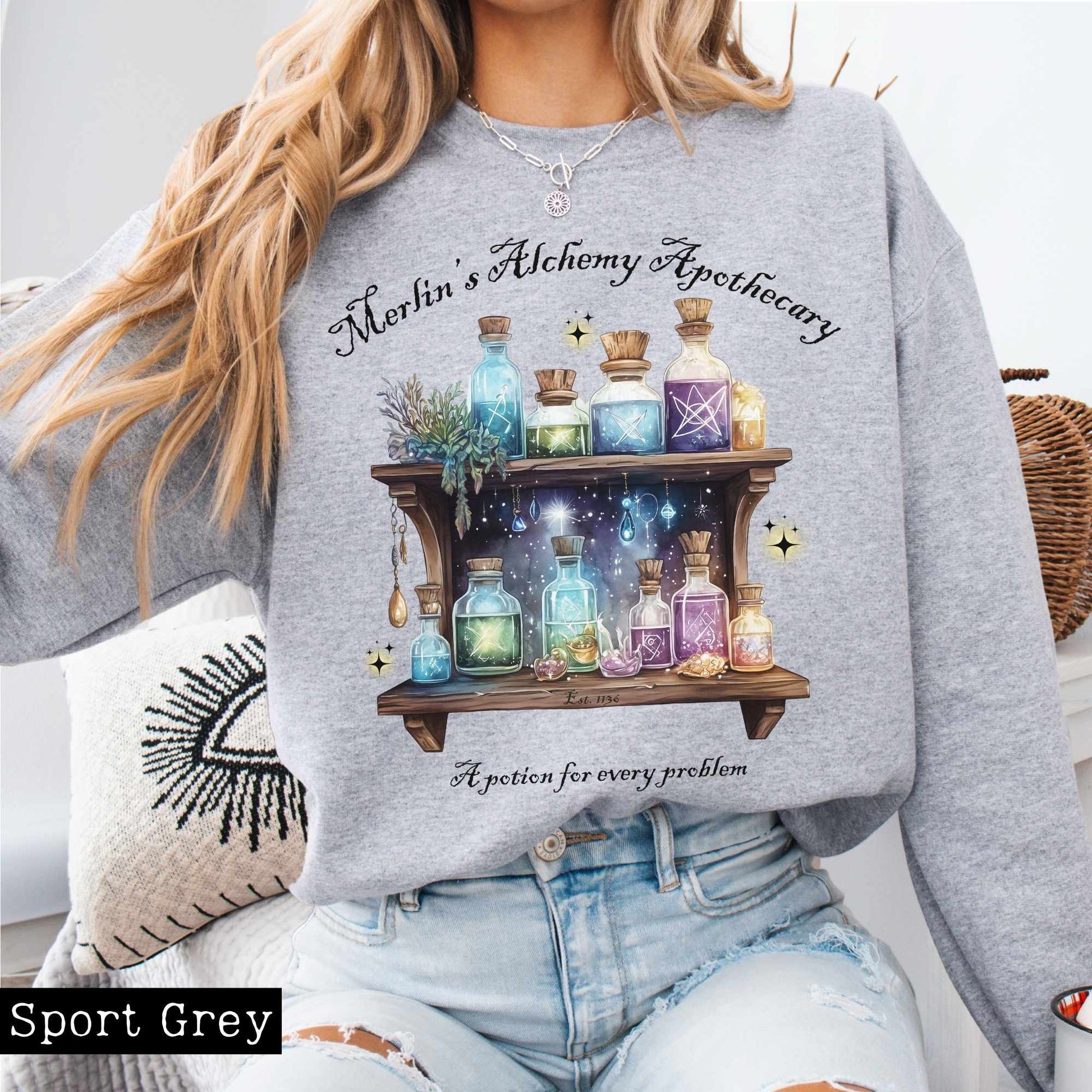 Sweatshirt Merlin's Alchemy Apothecary Sweatshirt The Mystic Eden