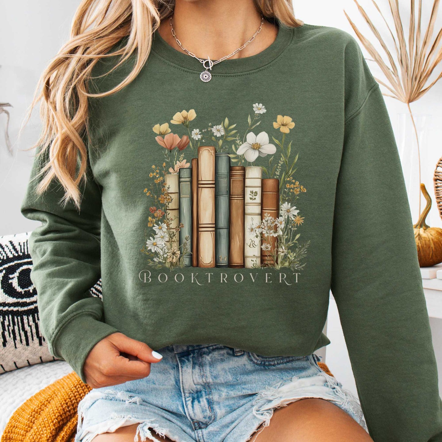 Sweatshirt Military Green / S Booktrovert Sweatshirt The Mystic Eden