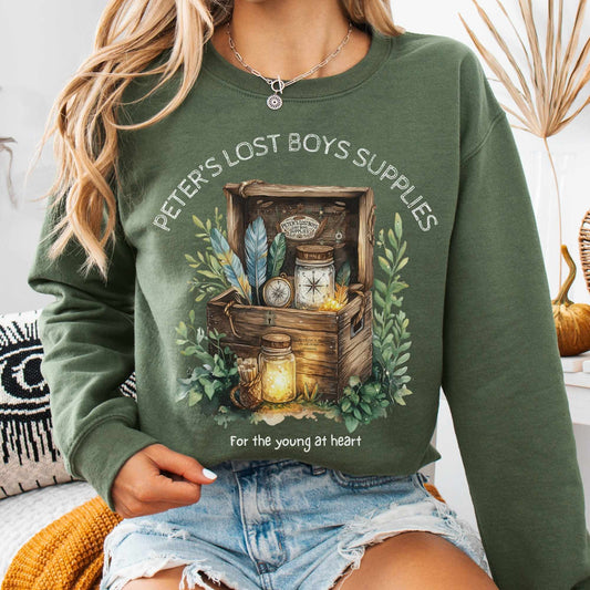 Sweatshirt Military Green / S Peter's Lost Boys Supplies Sweatshirt The Mystic Eden