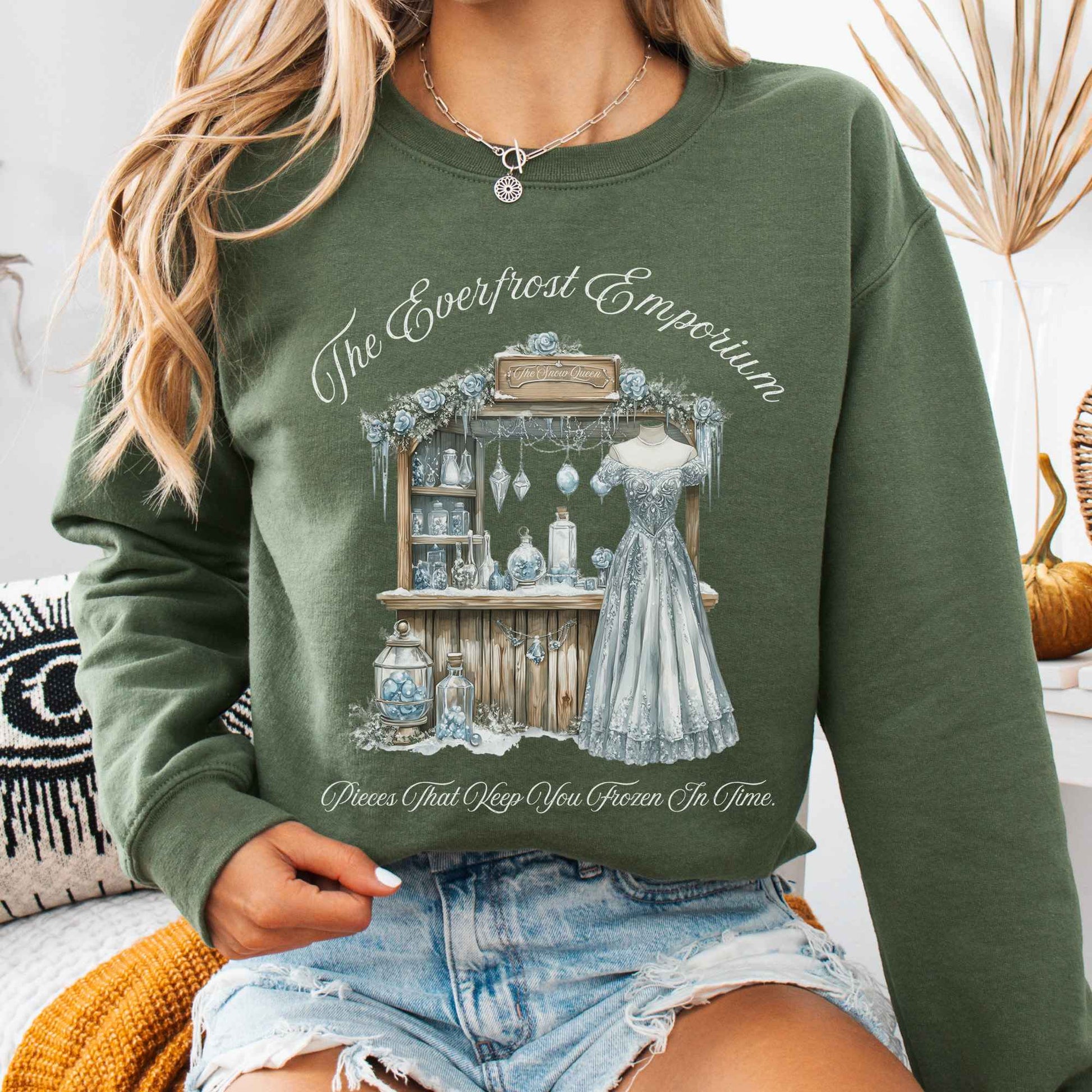 Sweatshirt Military Green / S The Everfrost Emporium Fairytale Sweatshirt The Mystic Eden