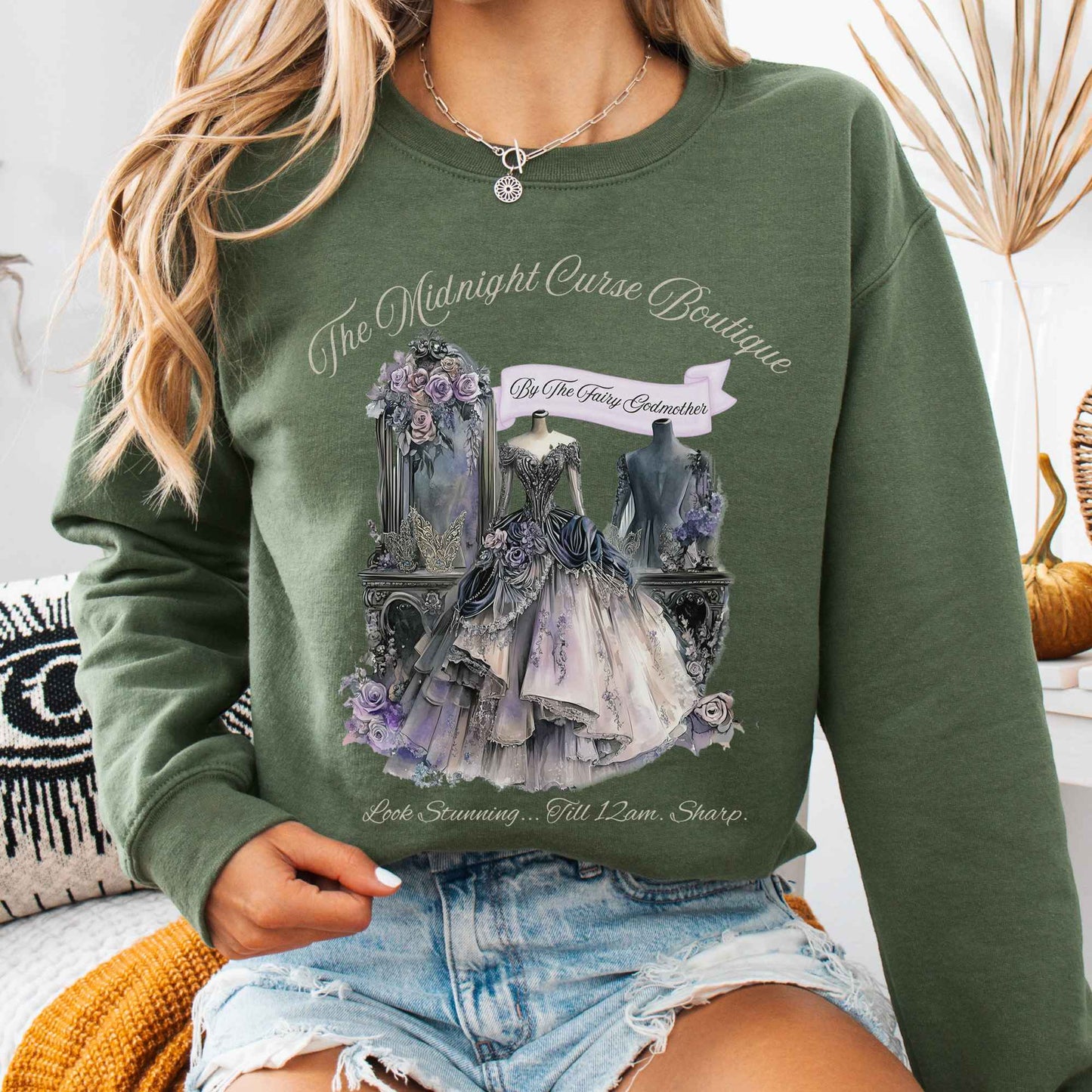 Sweatshirt Military Green / S The Midnight Curse Boutique Fairytale Sweatshirt The Mystic Eden