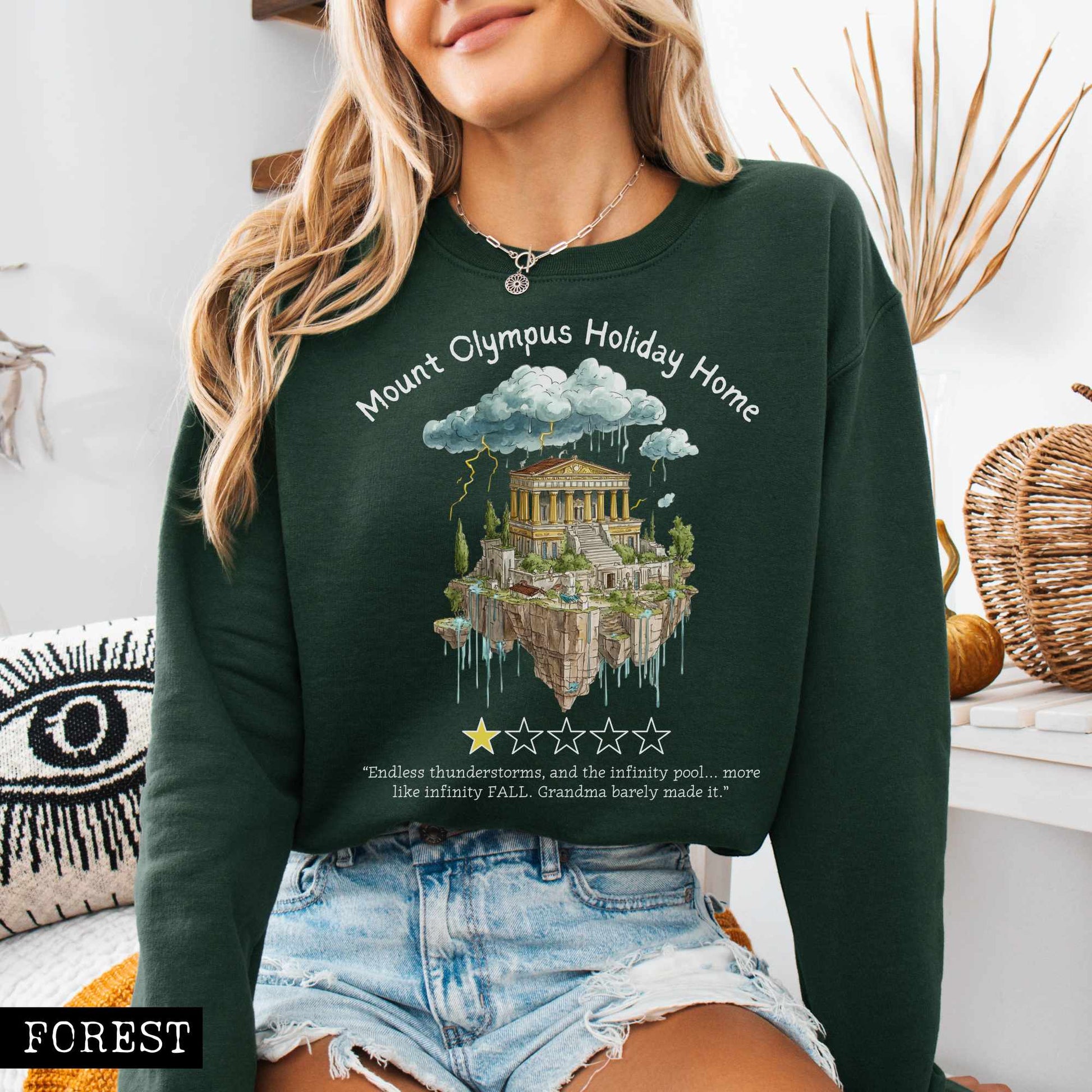Sweatshirt Mount Olympus Holiday Home Sweatshirt The Mystic Eden