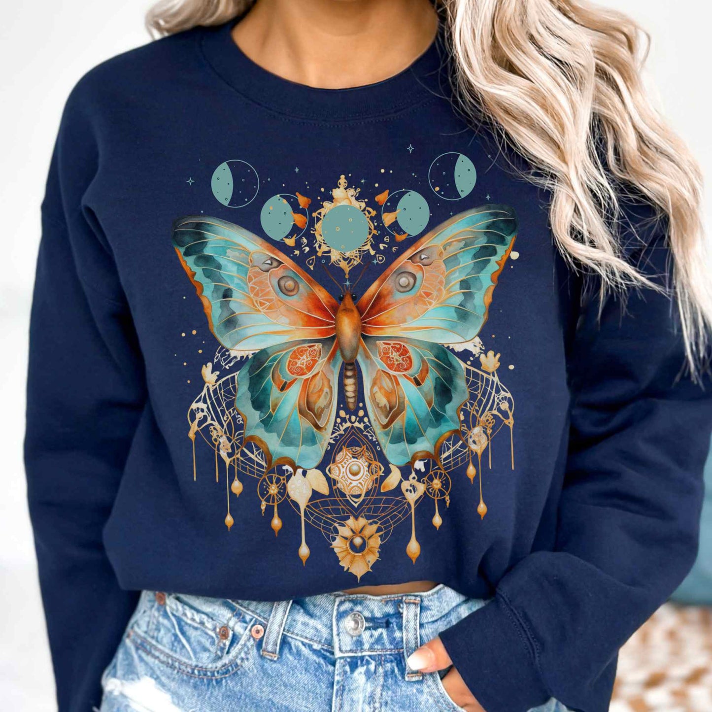 Sweatshirt Mystical and Whimsical Butterfly Sweatshirt The Mystic Eden