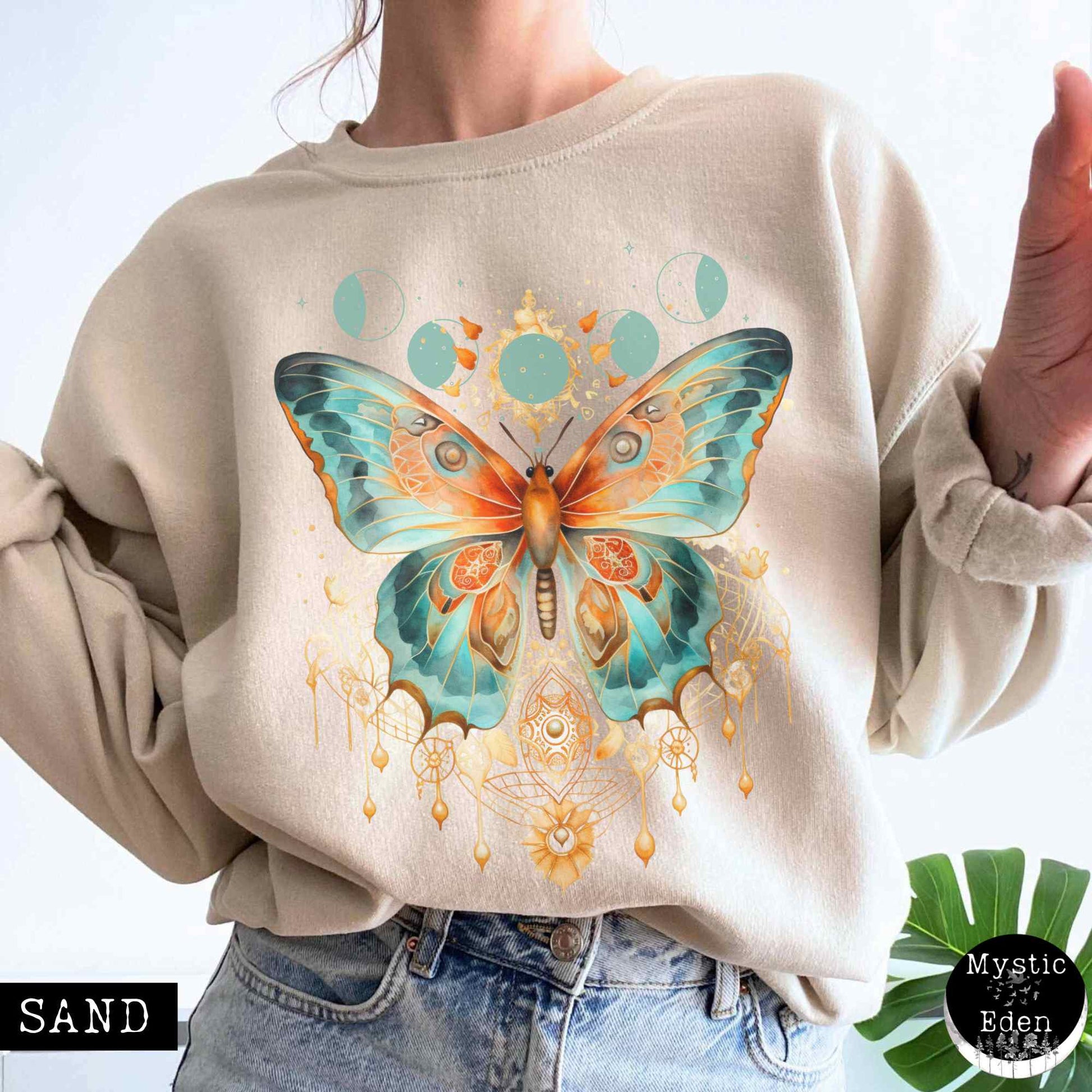 Sweatshirt Mystical and Whimsical Butterfly Sweatshirt The Mystic Eden