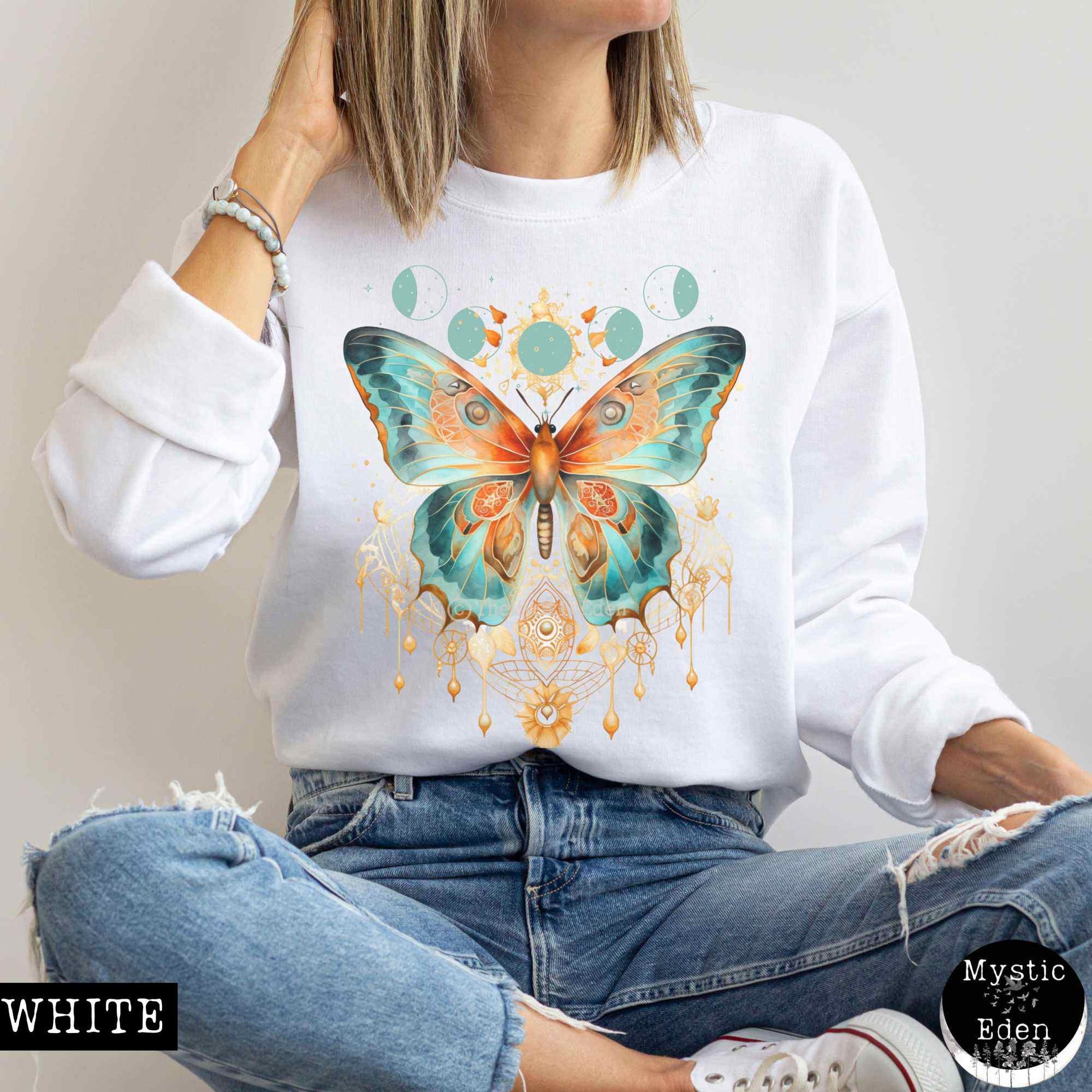 Sweatshirt Mystical and Whimsical Butterfly Sweatshirt The Mystic Eden