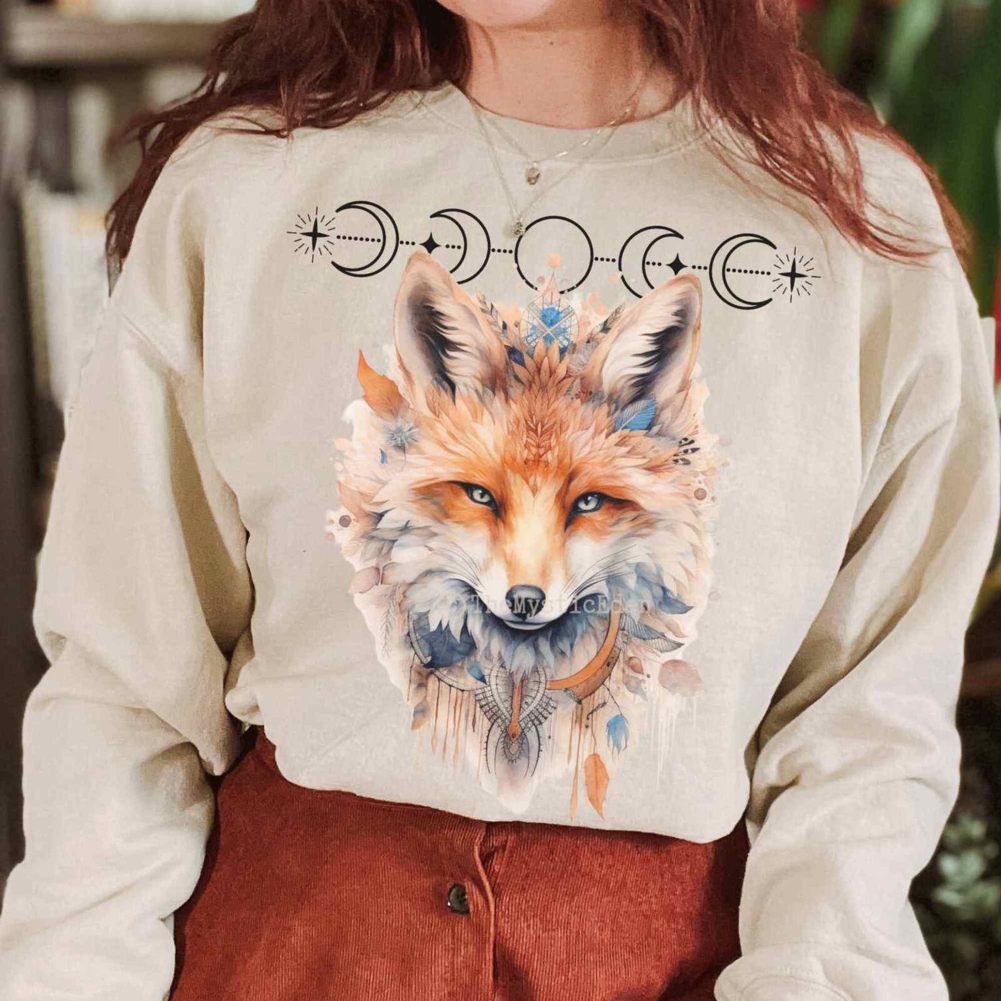 Sweatshirt Mystical fox sweatshirt witchy whimsical aesthetic The Mystic Eden