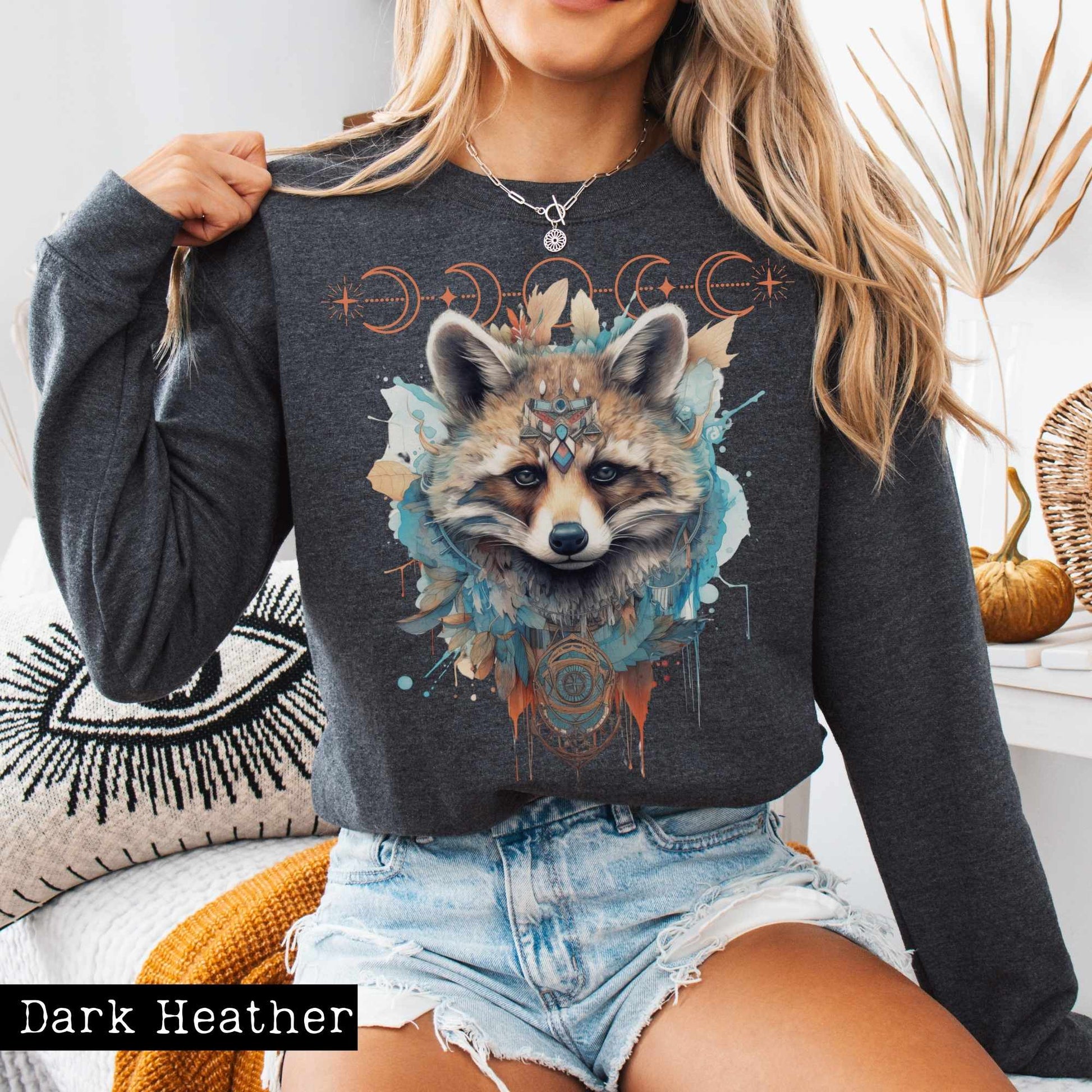 Sweatshirt Mystical Raccoon Sweatshirt The Mystic Eden