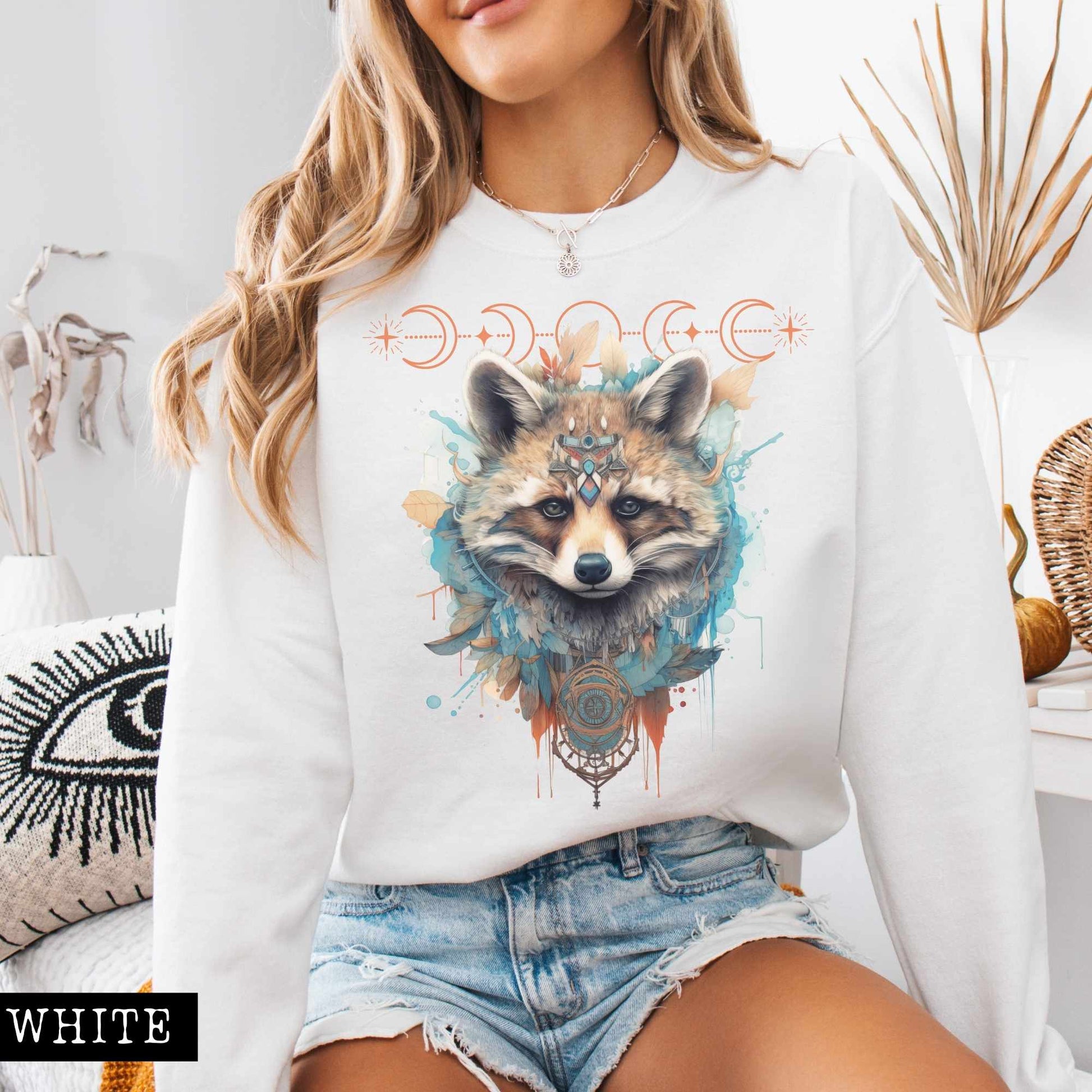 Sweatshirt Mystical Raccoon Sweatshirt The Mystic Eden