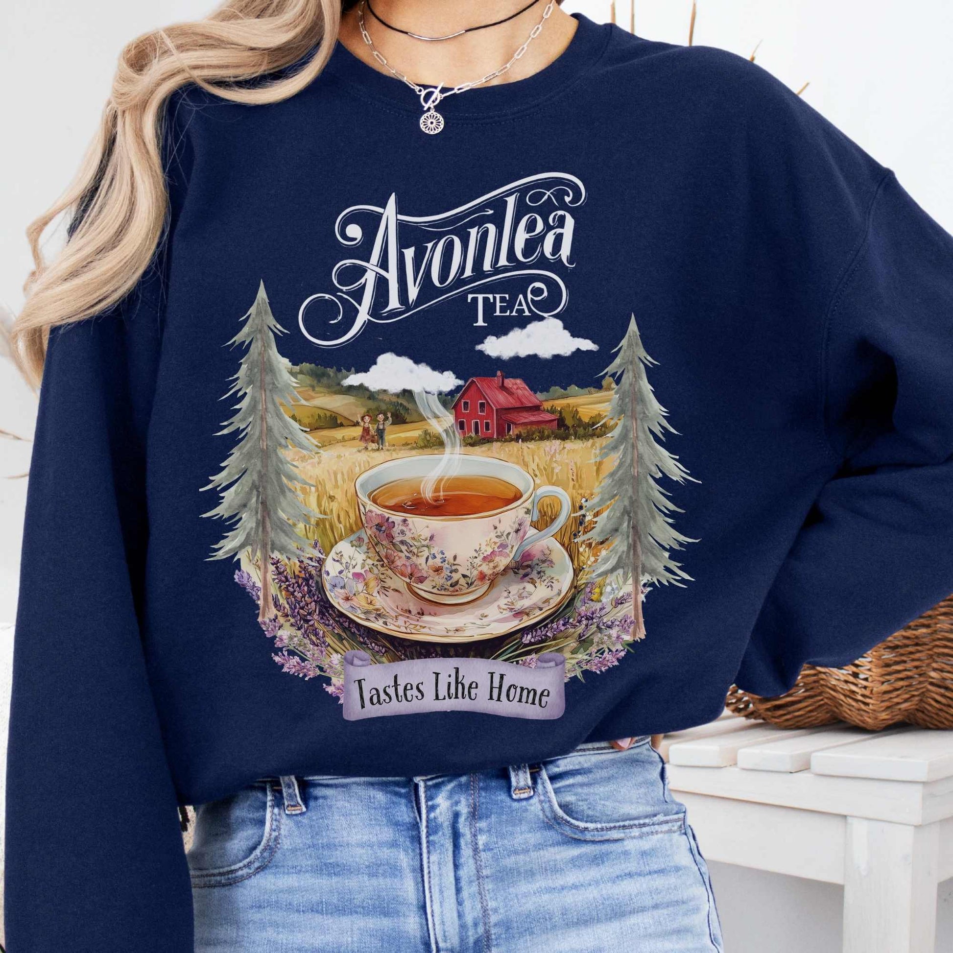 Sweatshirt Navy / S Avonlea Tea Anne of Green Gables Sweatshirt The Mystic Eden