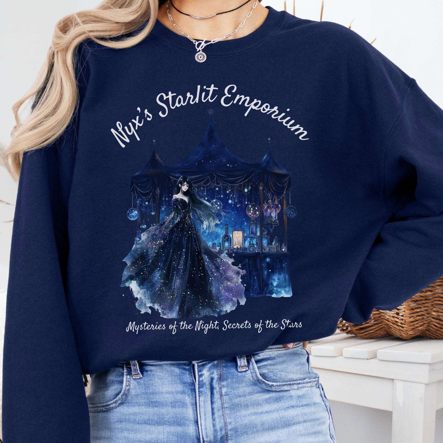 Sweatshirt Navy / S Nyx Starlit Emporium Greek Goddess Sweatshirt The Mystic Eden