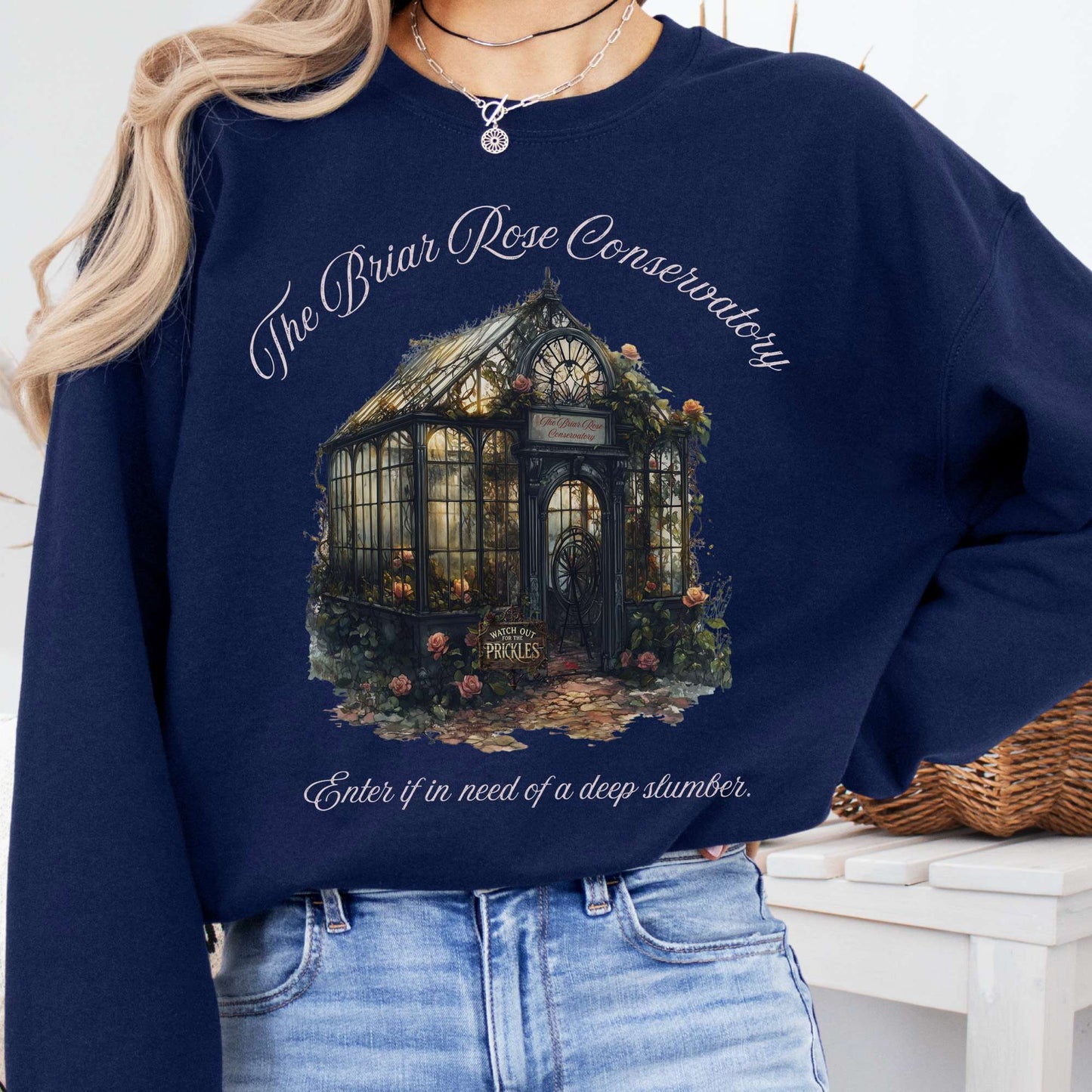Sweatshirt Navy / S The Briar Rose Conservatory Fairytale Sweatshirt The Mystic Eden