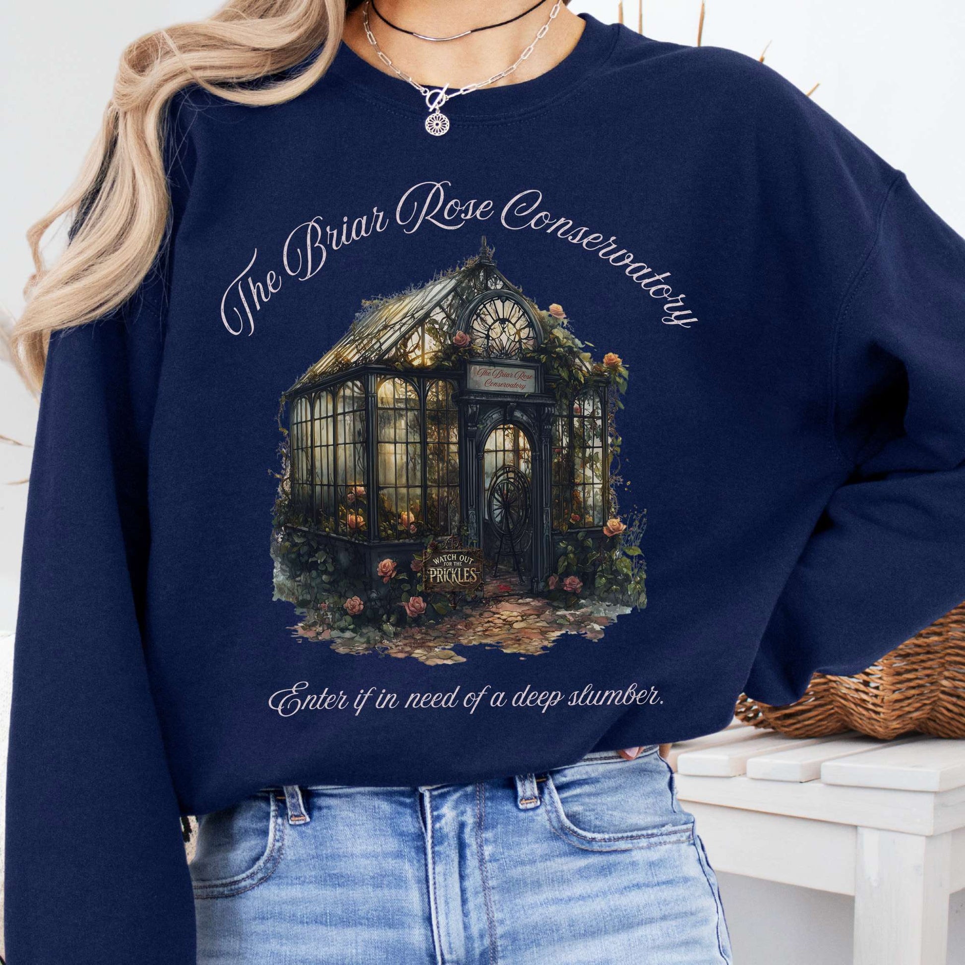 Sweatshirt Navy / S The Briar Rose Conservatory Fairytale Sweatshirt The Mystic Eden