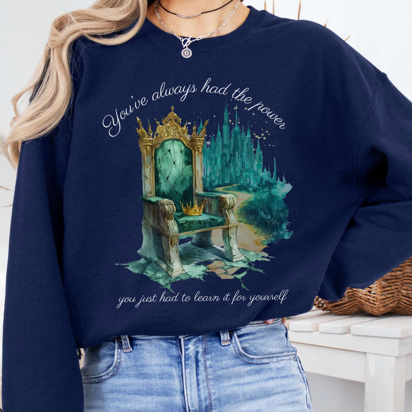 Sweatshirt Navy / S You've Always Had The Power Bookish Sweatshirt The Mystic Eden
