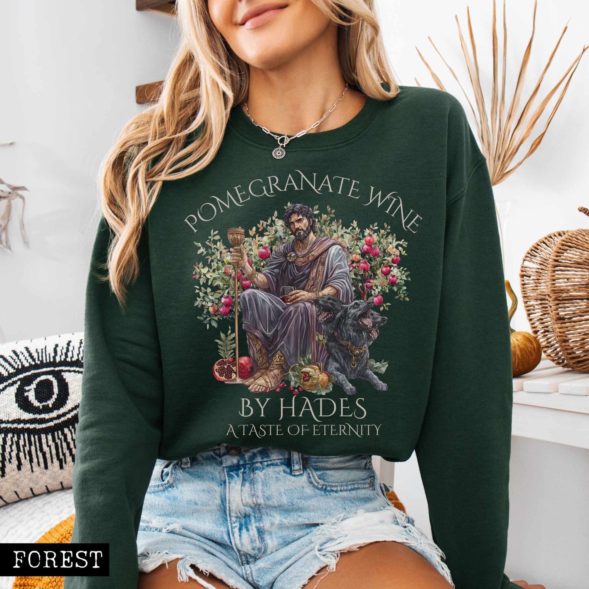 Sweatshirt Pomegranate Wine By Hades Sweatshirt - A Taste of Eternity The Mystic Eden
