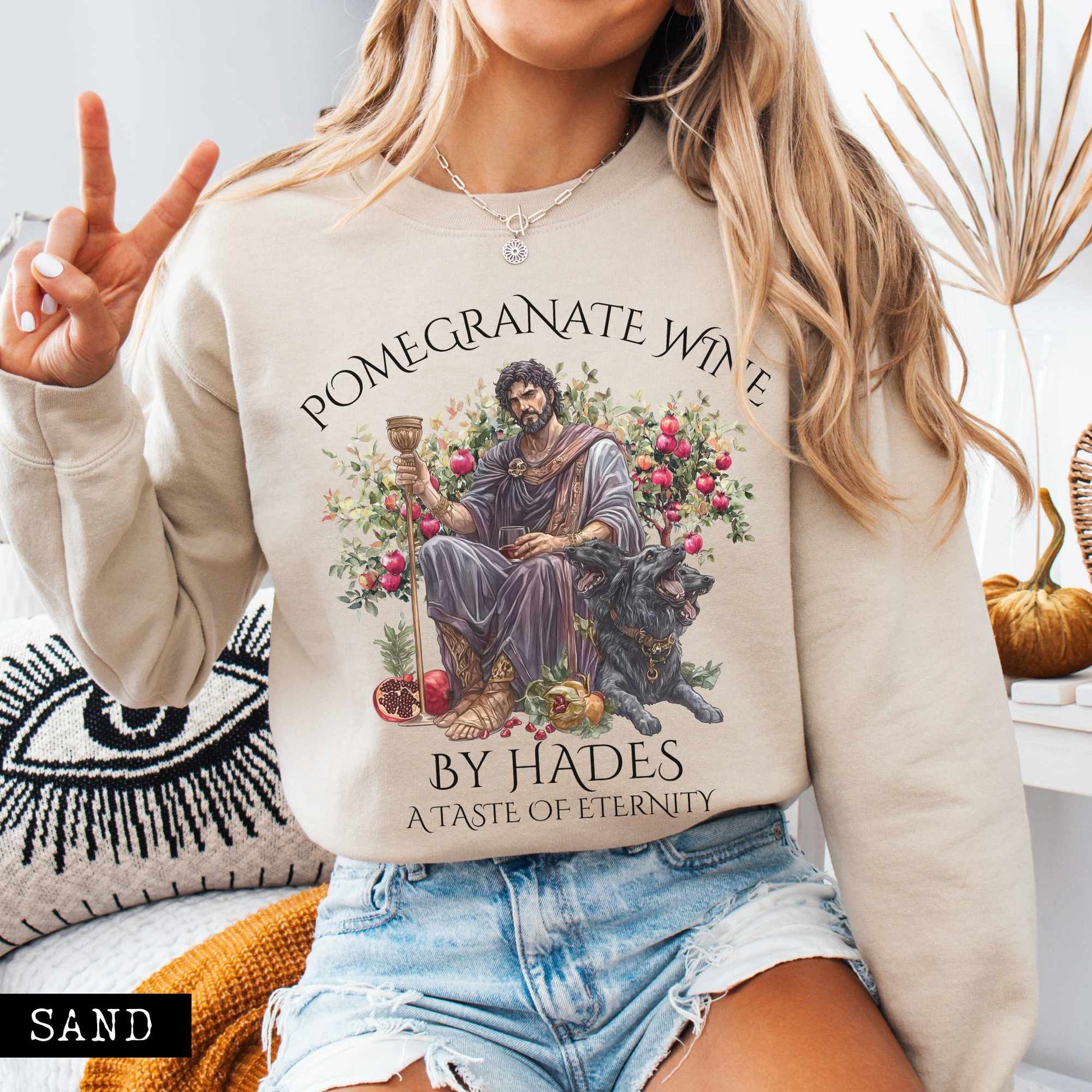 Sweatshirt Pomegranate Wine By Hades Sweatshirt - A Taste of Eternity The Mystic Eden