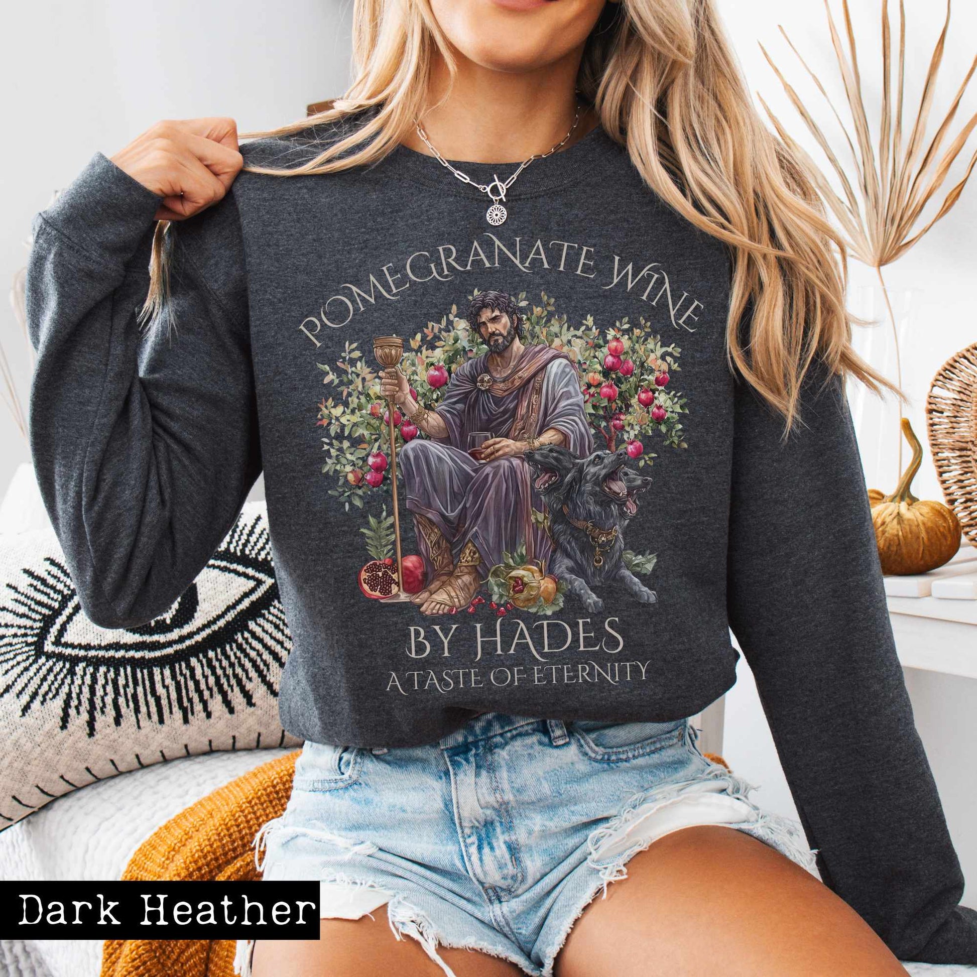 Sweatshirt Pomegranate Wine By Hades Sweatshirt - A Taste of Eternity The Mystic Eden