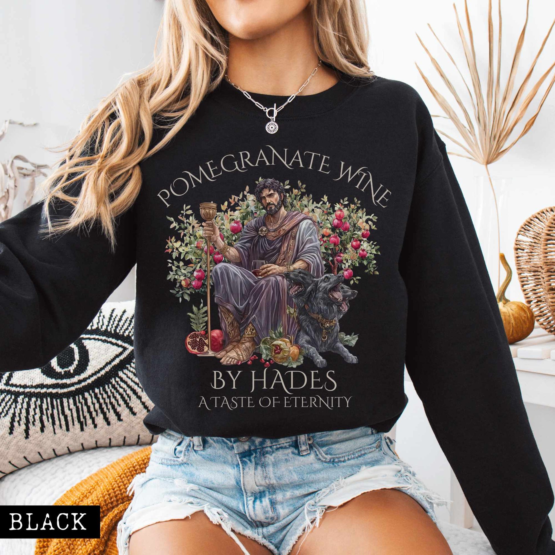 Sweatshirt Pomegranate Wine By Hades Sweatshirt - A Taste of Eternity The Mystic Eden