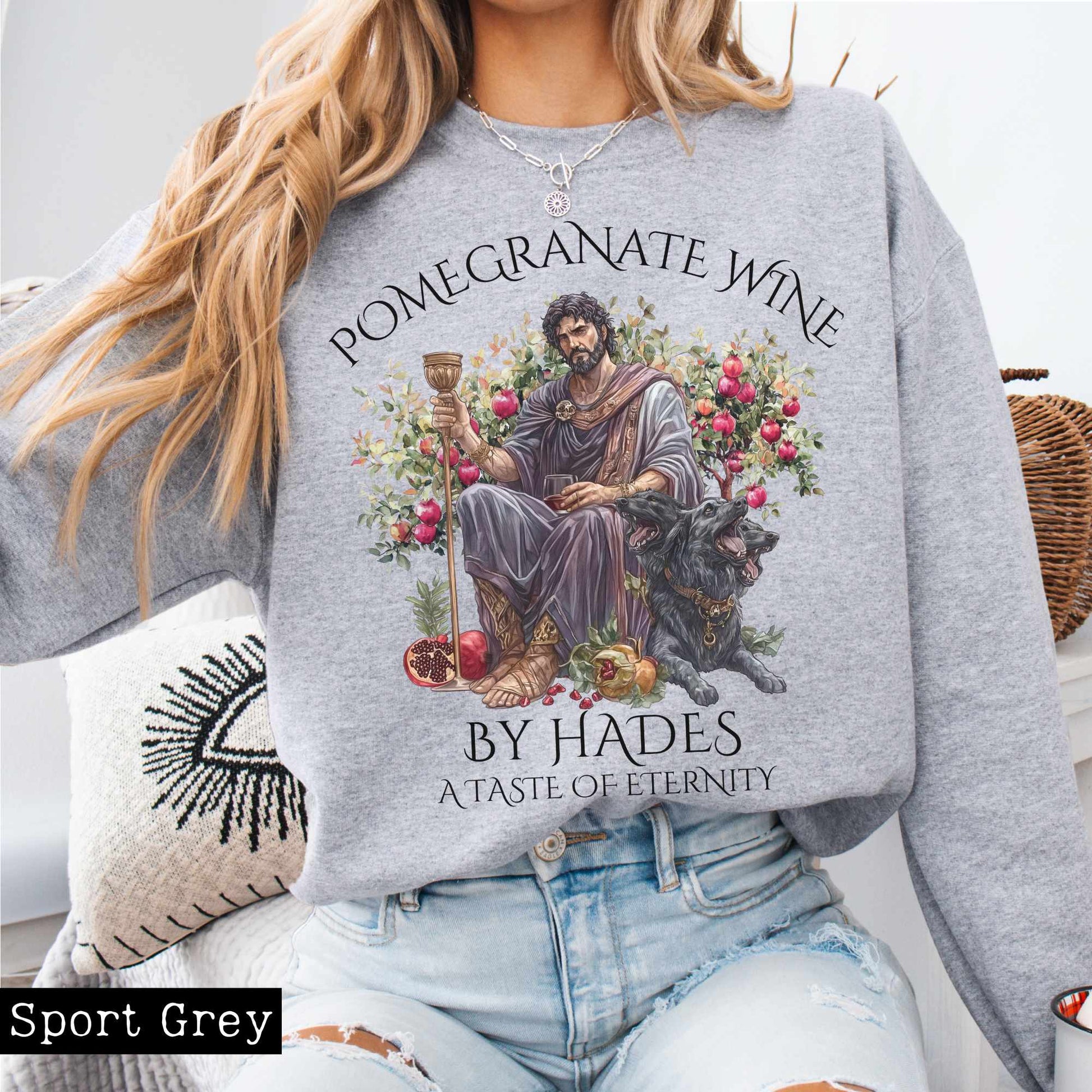 Sweatshirt Pomegranate Wine By Hades Sweatshirt - A Taste of Eternity The Mystic Eden