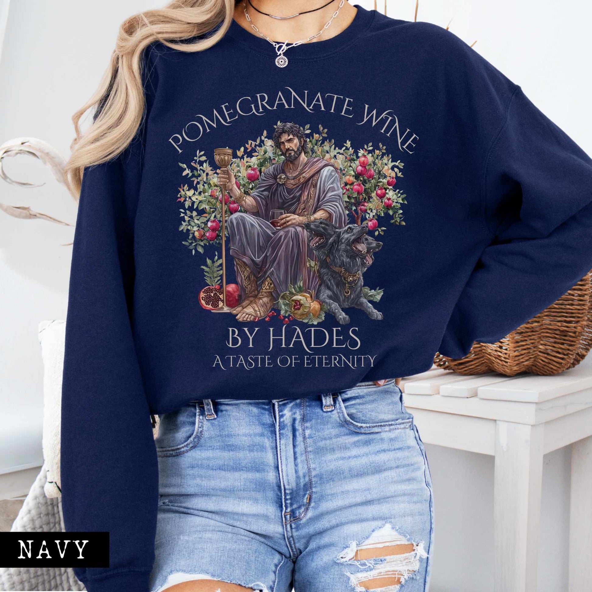 Sweatshirt Pomegranate Wine By Hades Sweatshirt - A Taste of Eternity The Mystic Eden