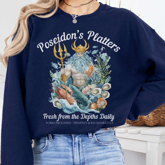 Sweatshirt Poseidon's Platters - Fresh From the Depths Daily Sweatshirt The Mystic Eden