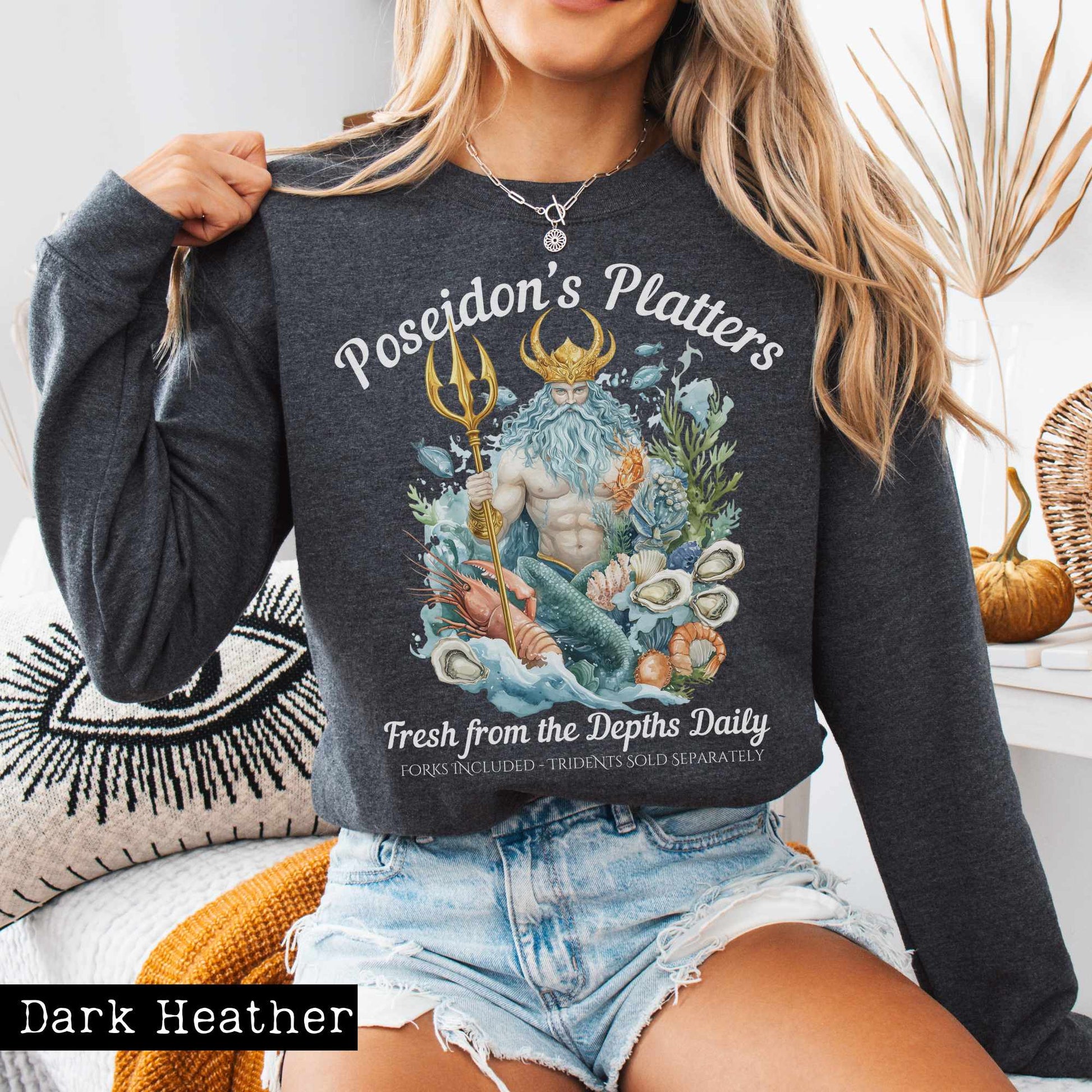 Sweatshirt Poseidon's Platters - Fresh From the Depths Daily Sweatshirt The Mystic Eden