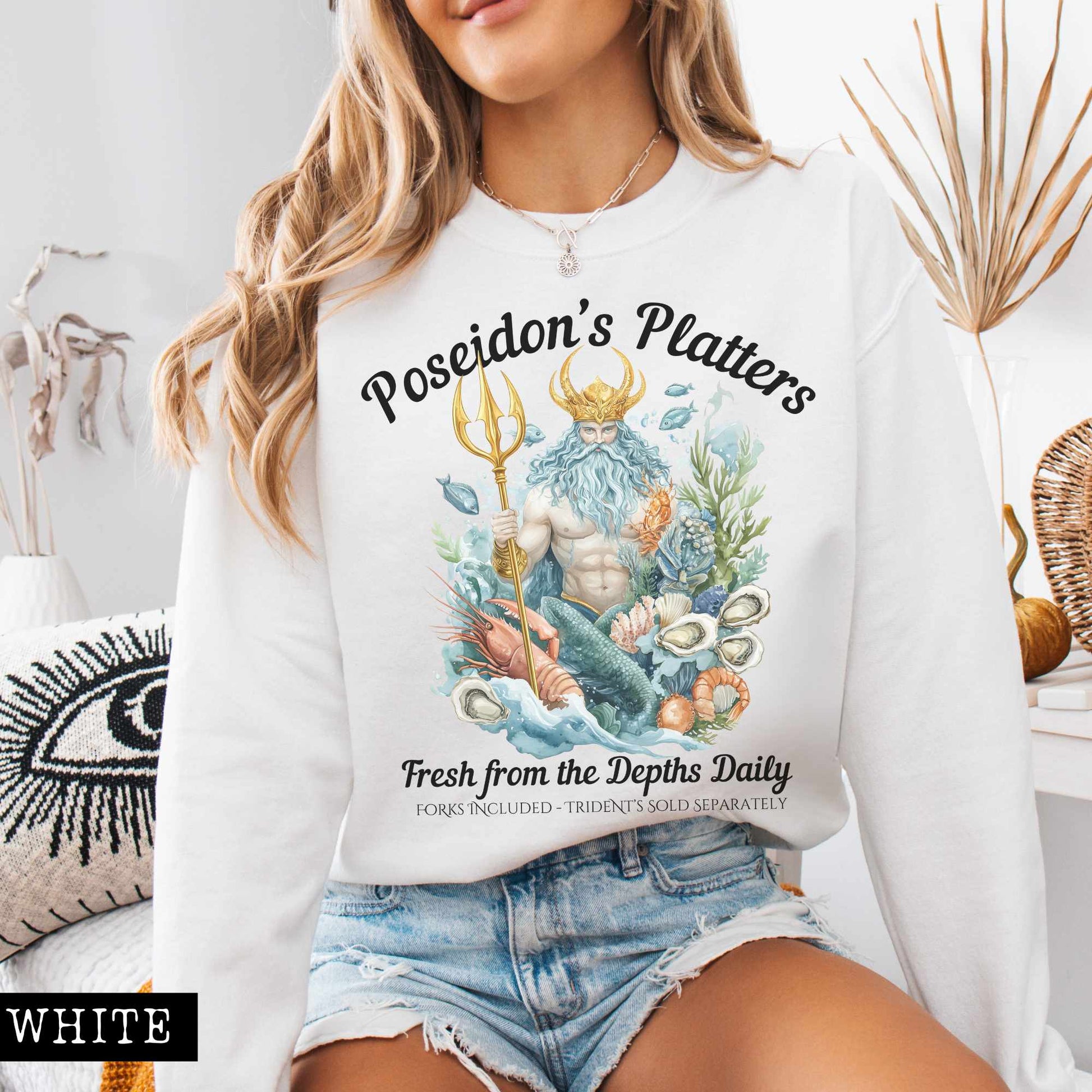 Sweatshirt Poseidon's Platters - Fresh From the Depths Daily Sweatshirt The Mystic Eden