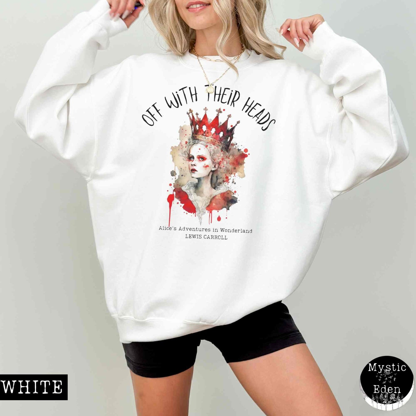 Sweatshirt Red Queen Alice in wonderland Sweatshirt The Mystic Eden