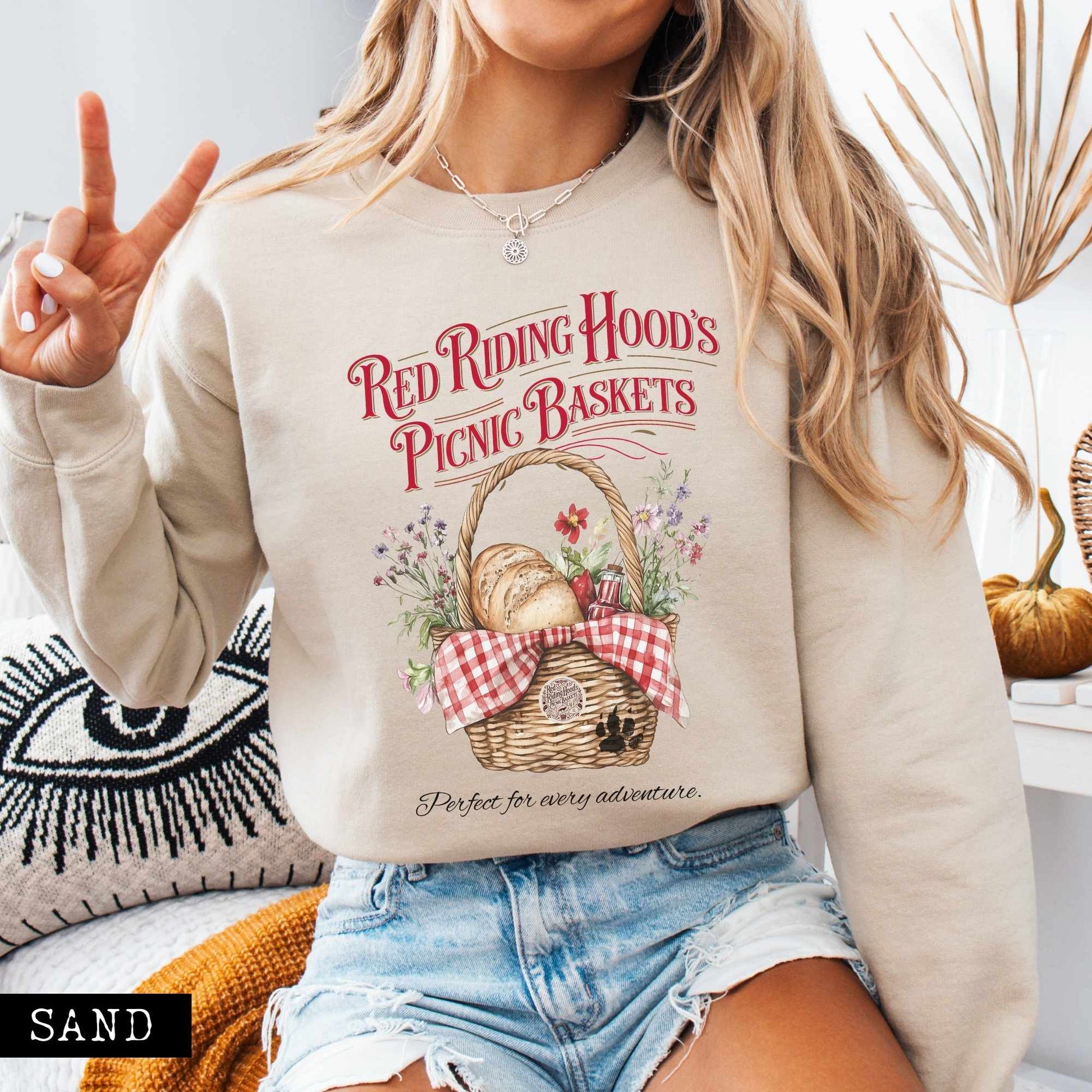 Sweatshirt Red Riding Hood's Picnic Baskets Sweatshirt The Mystic Eden