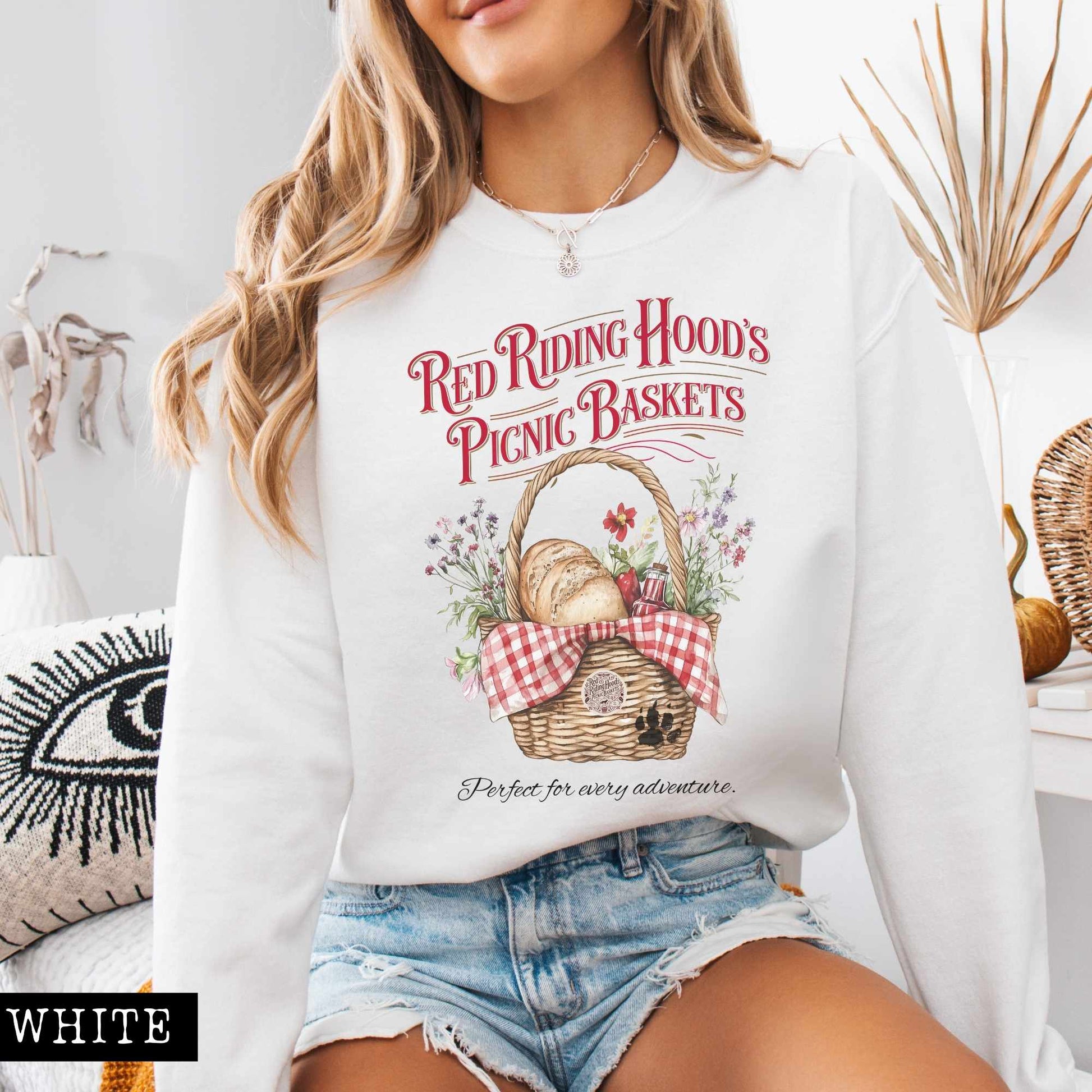 Sweatshirt Red Riding Hood's Picnic Baskets Sweatshirt The Mystic Eden