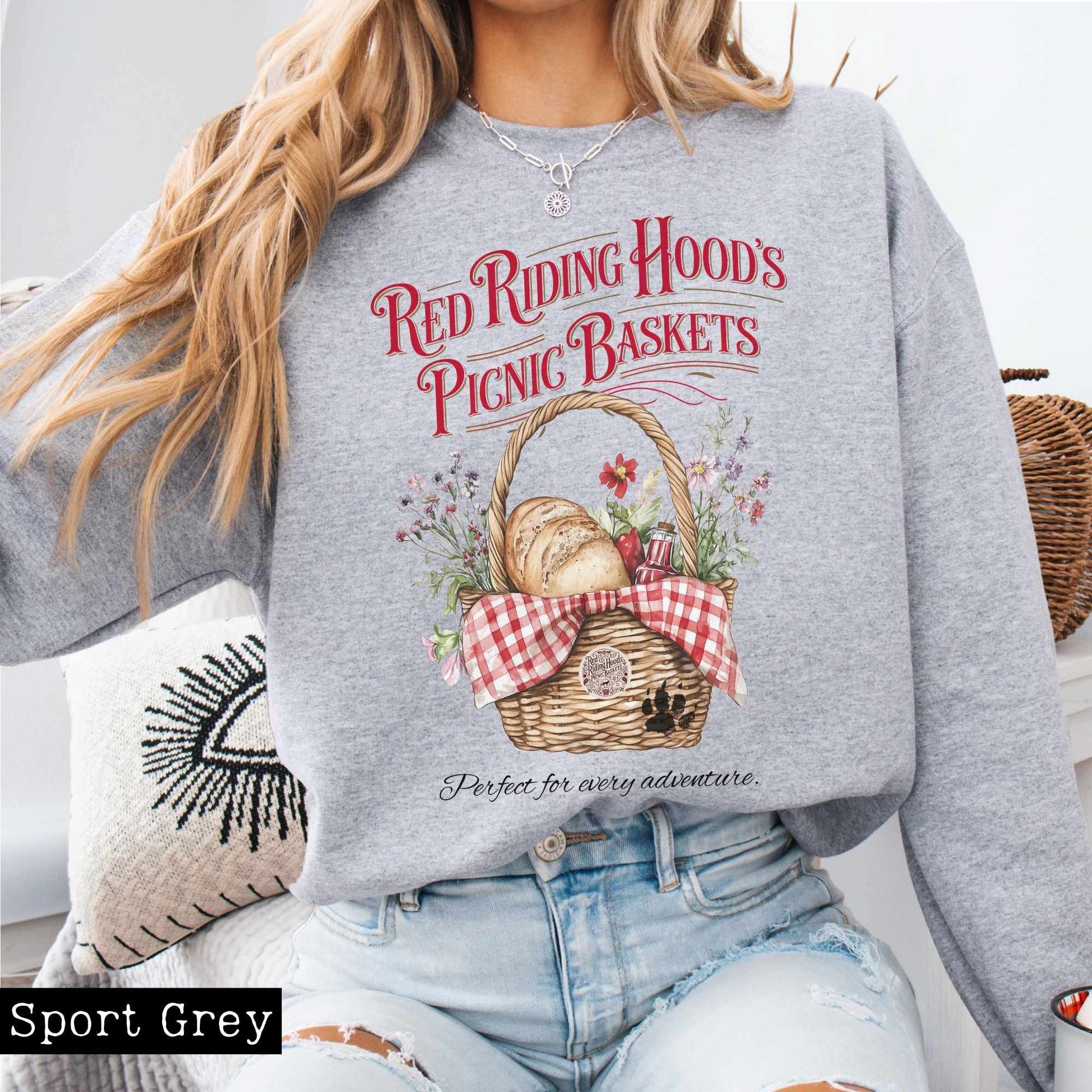 Sweatshirt Red Riding Hood's Picnic Baskets Sweatshirt The Mystic Eden