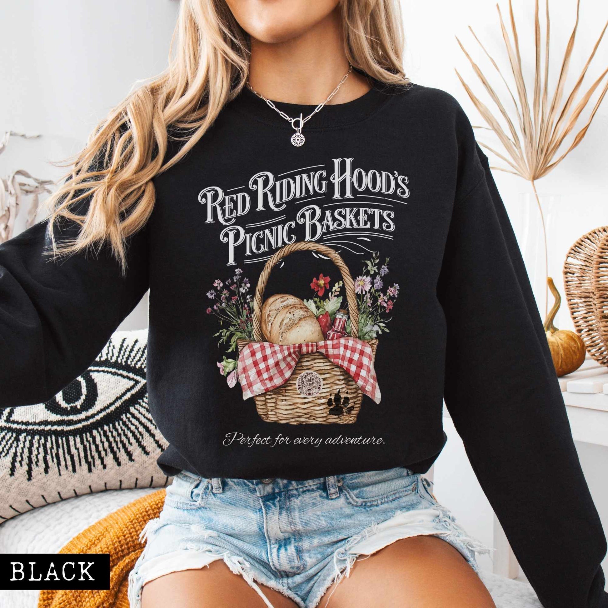 Sweatshirt Red Riding Hood's Picnic Baskets Sweatshirt The Mystic Eden