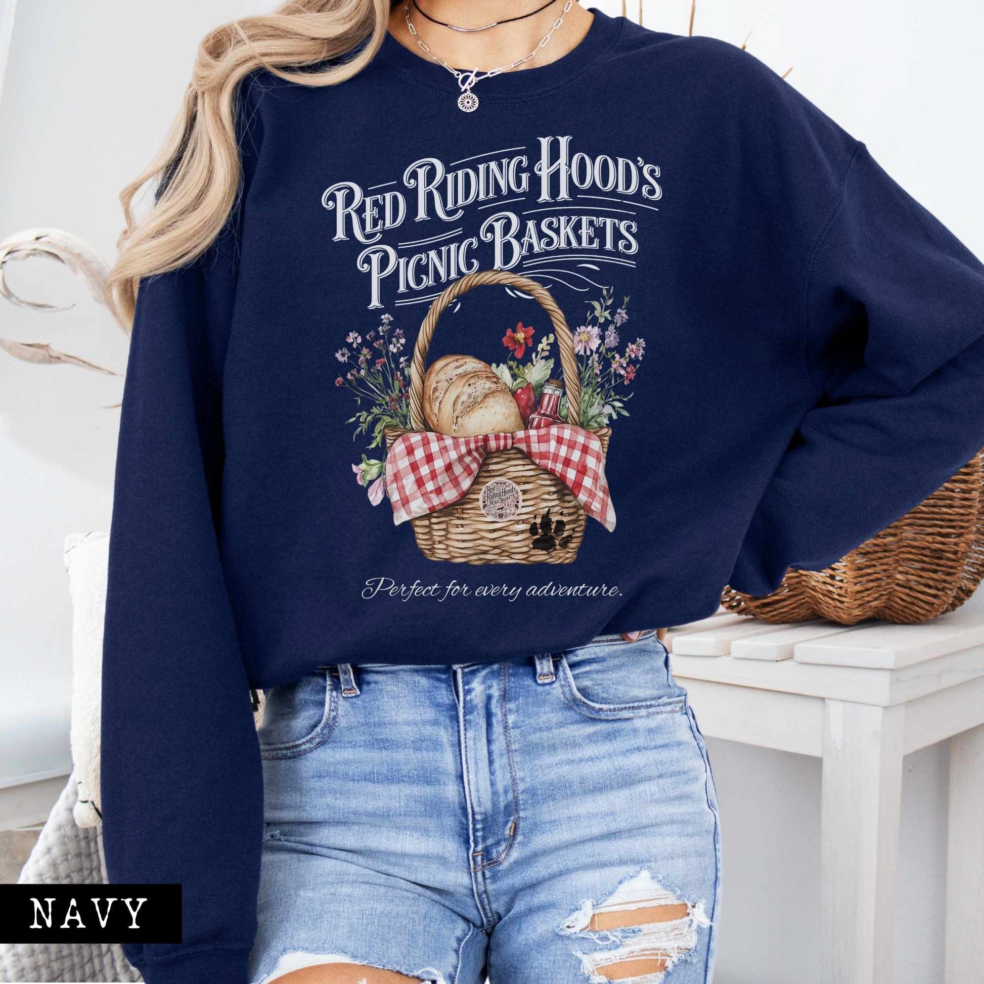 Sweatshirt Red Riding Hood's Picnic Baskets Sweatshirt The Mystic Eden