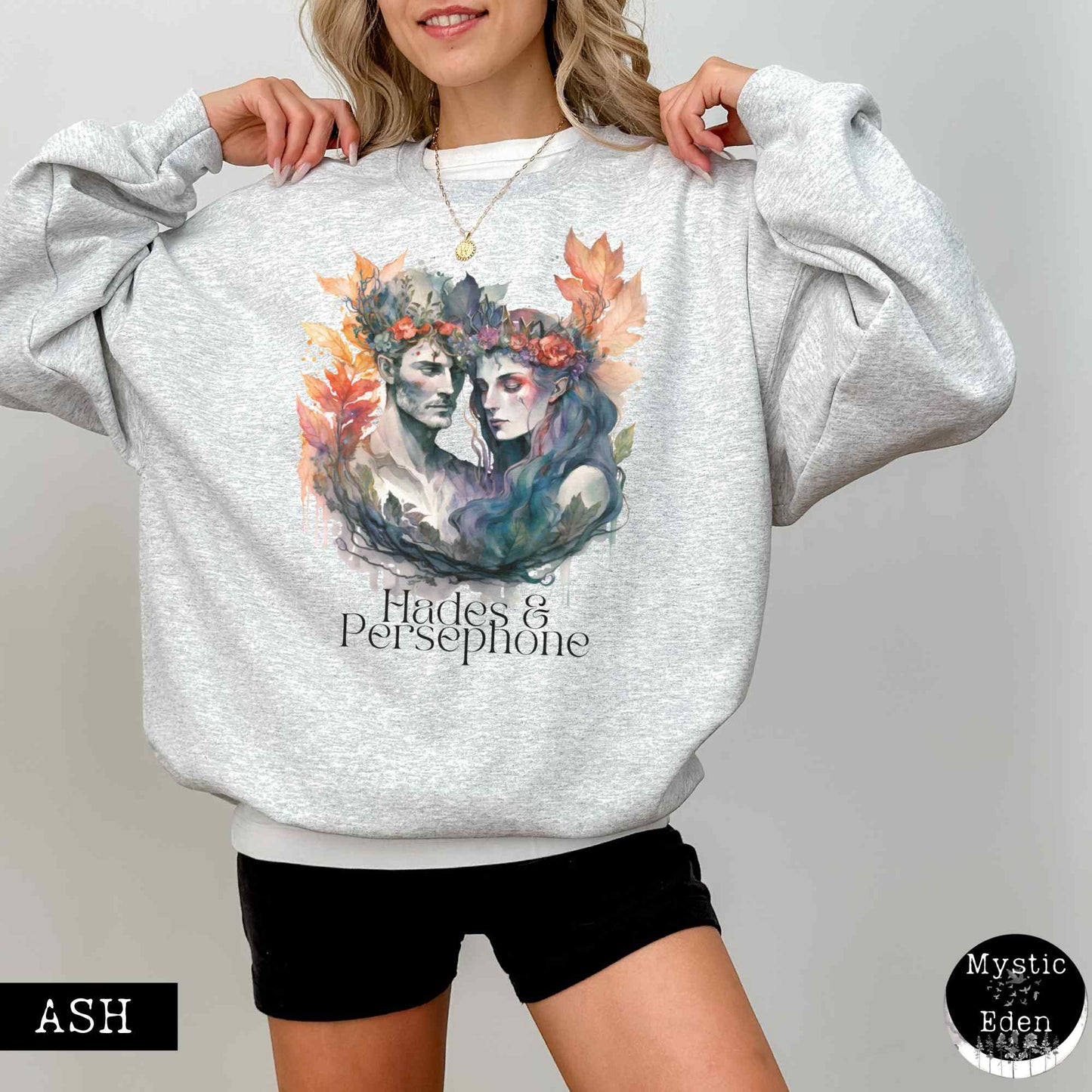 Sweatshirt S / Ash Hades & Persephone Greek Mythology sweatshirt The Mystic Eden