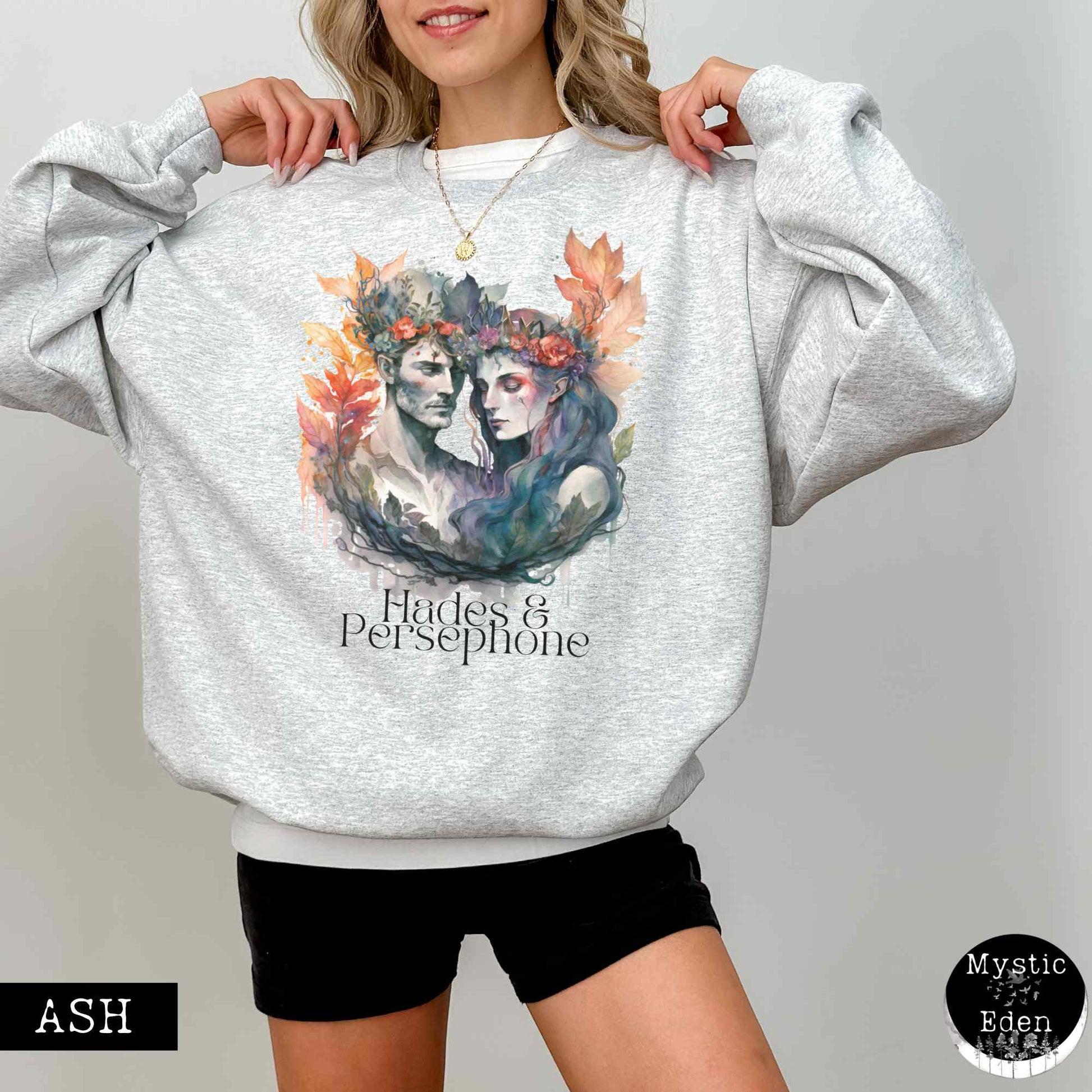 Sweatshirt S / Ash Hades & Persephone Greek Mythology sweatshirt The Mystic Eden