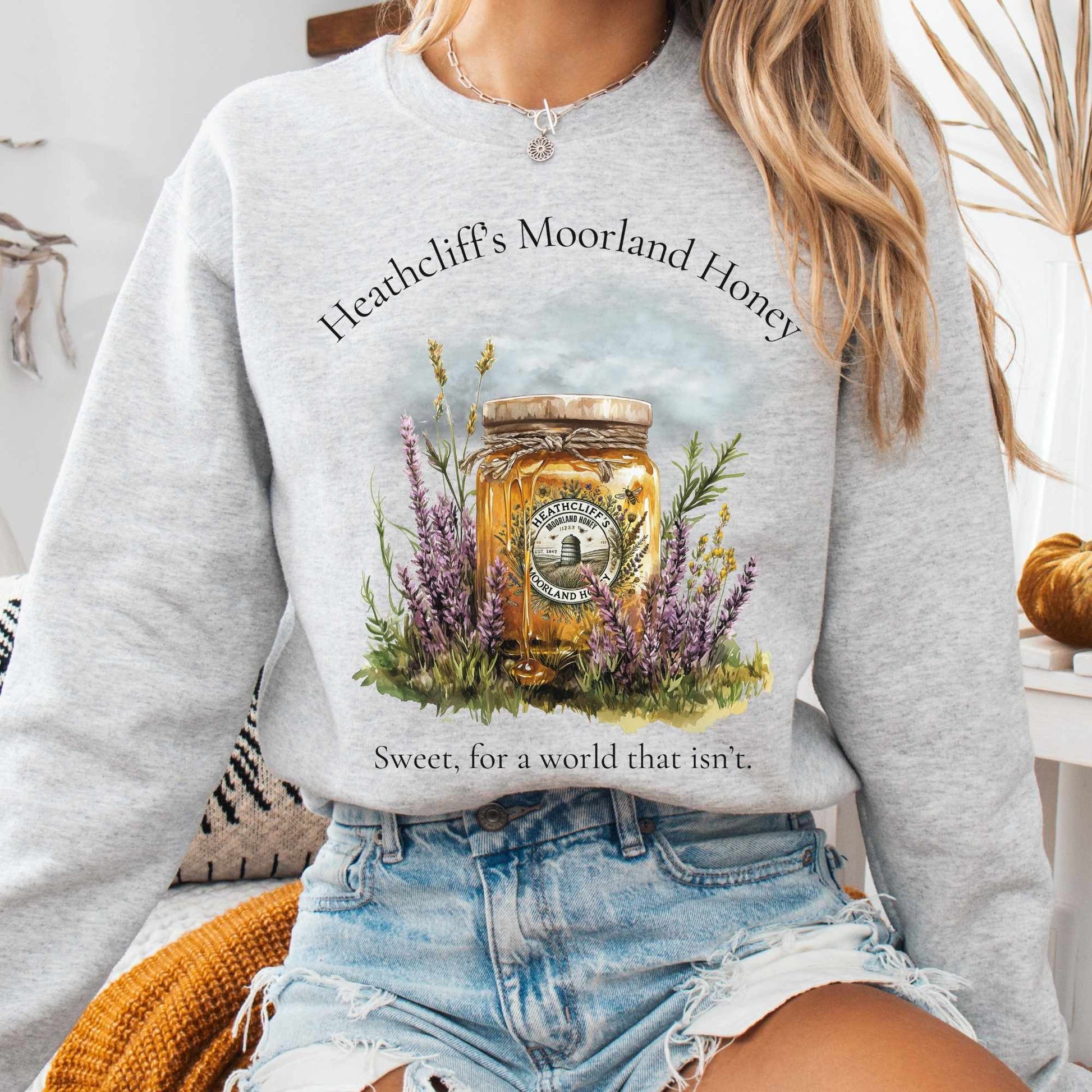 Sweatshirt S / Ash Heathcliff's Moorland Honey Sweatshirt The Mystic Eden