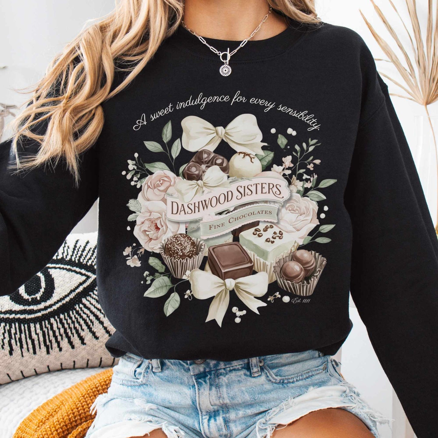 Sweatshirt S / Black Dashwood Sisters Fine Chocolates Sweatshirt The Mystic Eden