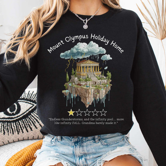 Sweatshirt S / Black Mount Olympus Holiday Home Sweatshirt The Mystic Eden