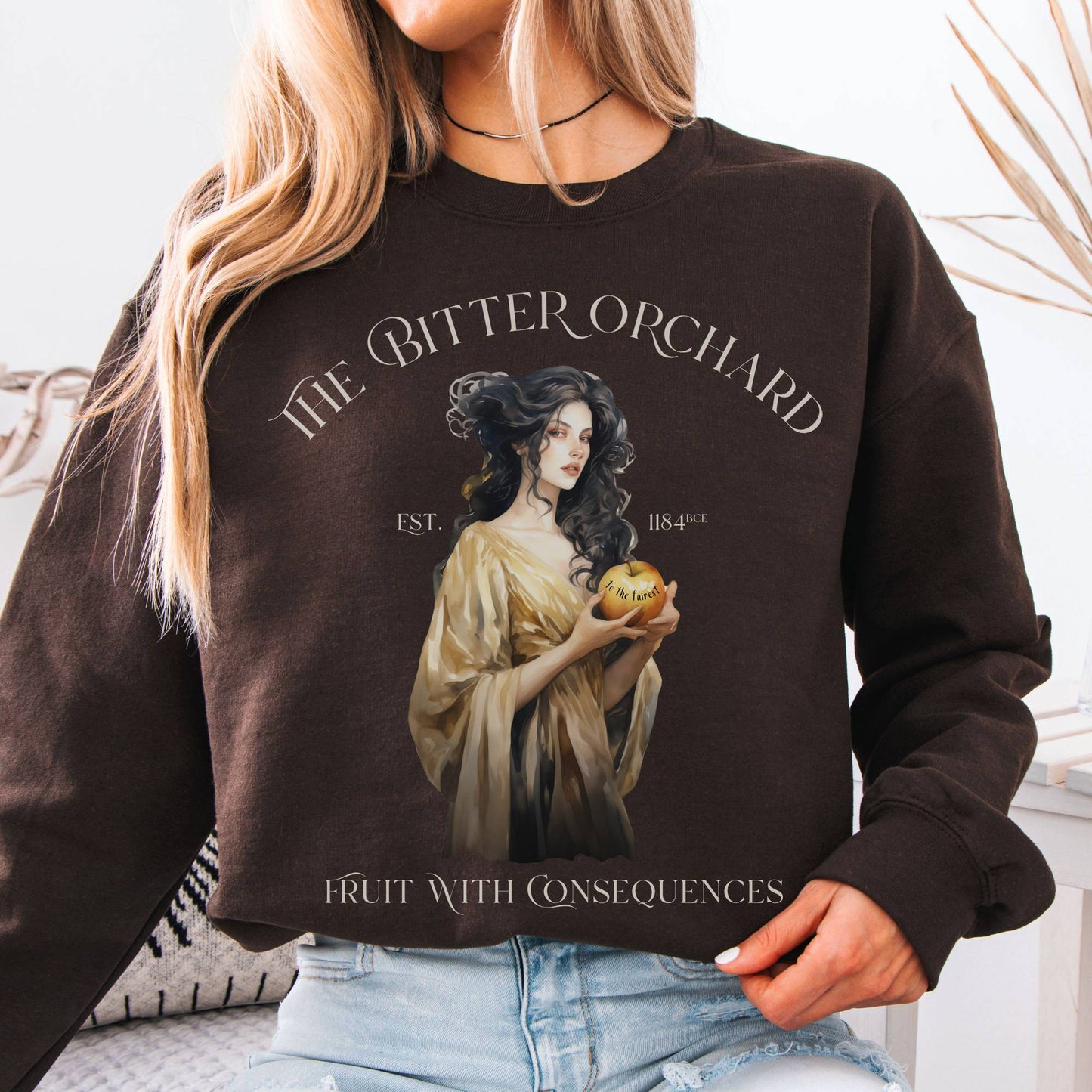 Sweatshirt S / Dark Chocolate The Bitter Orchard Sweatshirt β Fruit With Consequences The Mystic Eden