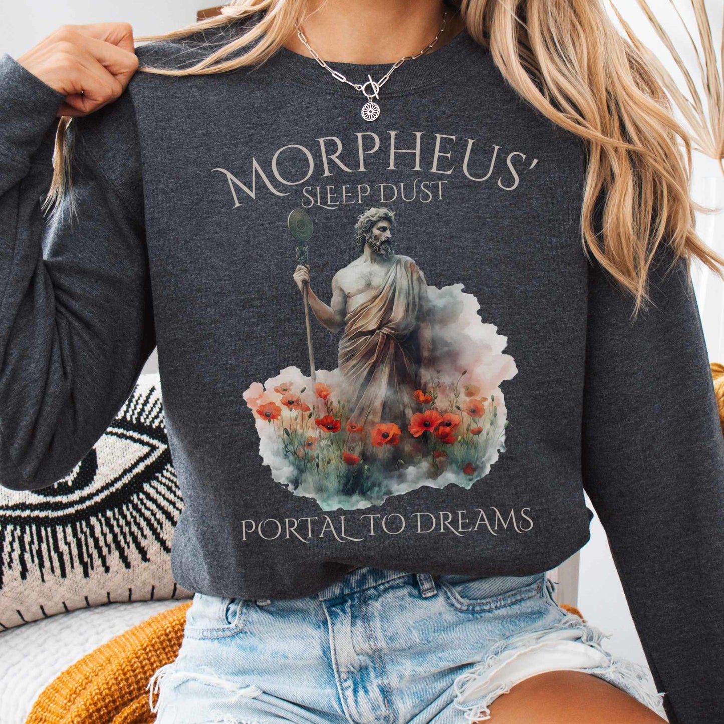 Sweatshirt S / Dark Heather Morpheus' Sleep Dust Sweatshirt The Mystic Eden