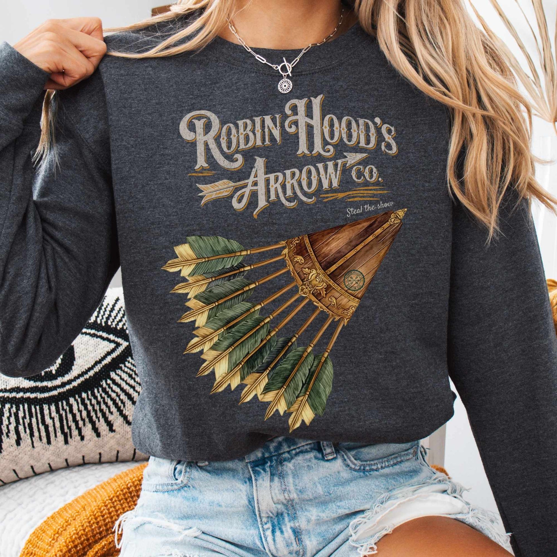 Sweatshirt S / Dark Heather Robin Hood's Arrow Co. Sweatshirt The Mystic Eden