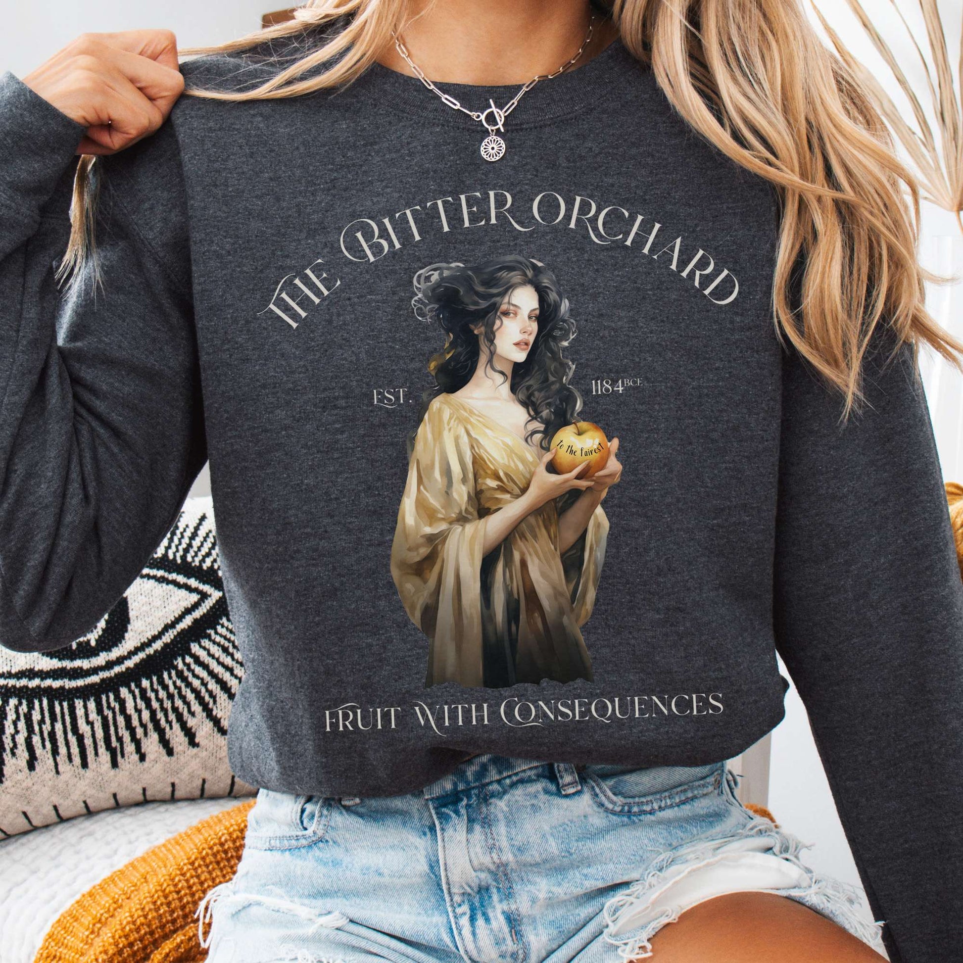 Sweatshirt S / Dark Heather The Bitter Orchard Sweatshirt β Fruit With Consequences The Mystic Eden